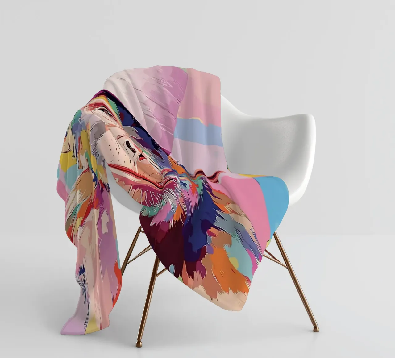 Scimmia colorata con cappello di carta igienica coperta in pile da JoyWalkerShop