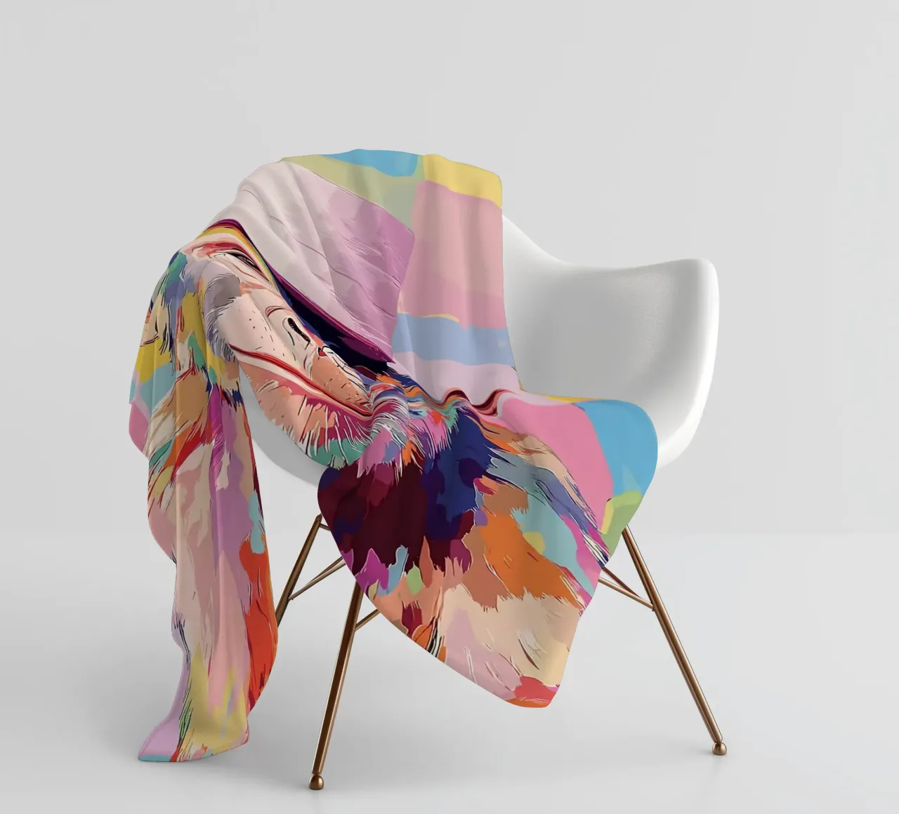Scimmia colorata con cappello di carta igienica coperta in pile da JoyWalkerShop