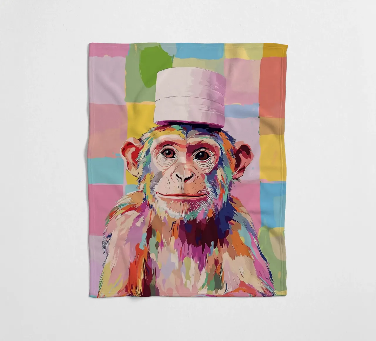 Scimmia colorata con cappello di carta igienica coperta in pile da JoyWalkerShop