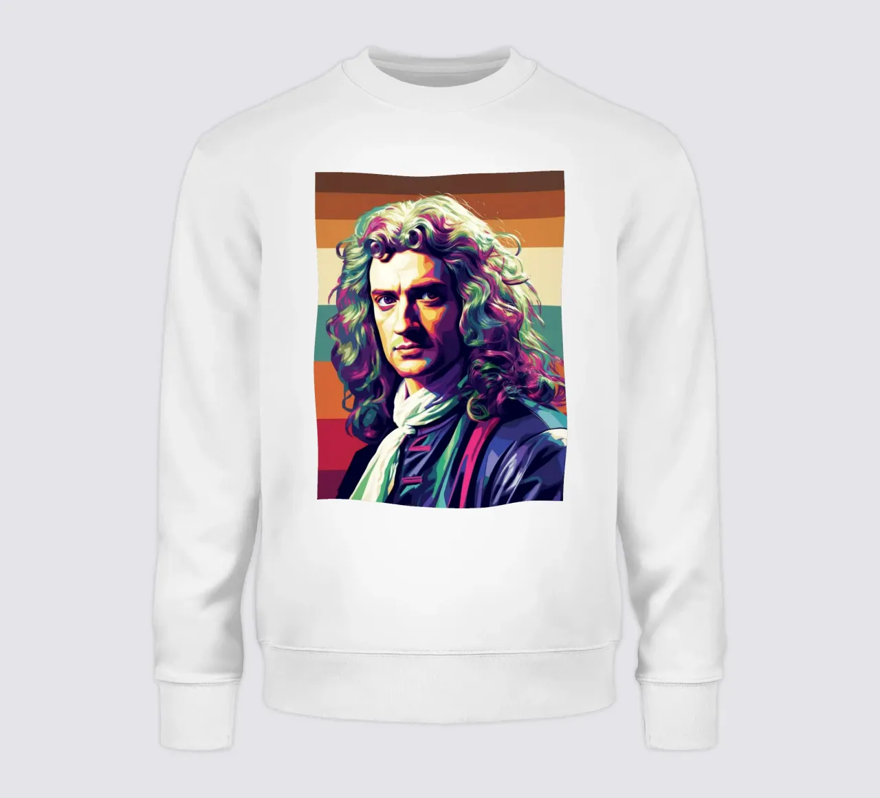 Ritratto pop art di Isaac Newton felpa da Hantamrata
