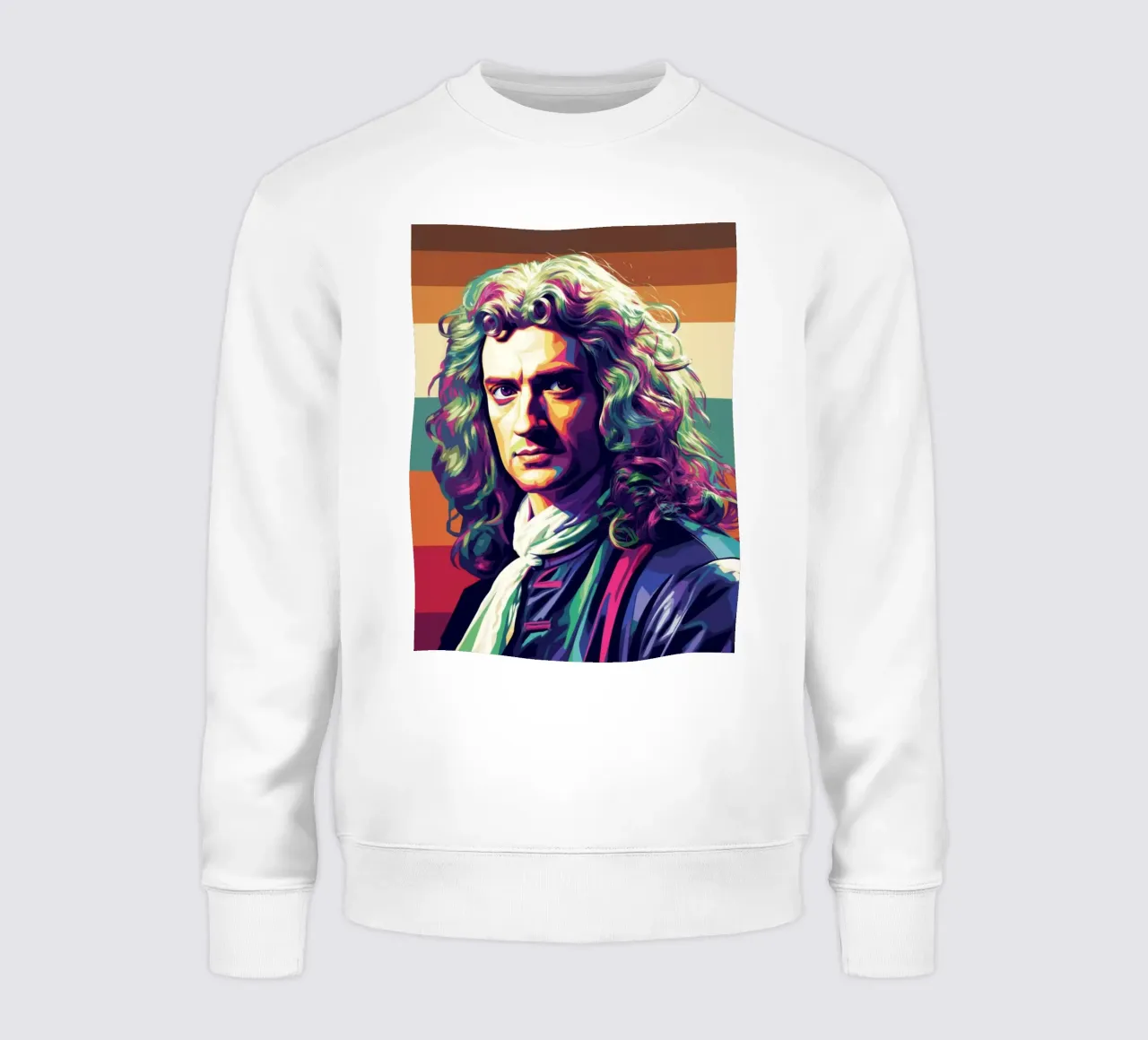Retrato pop art de Isaac Newton sudadera de Hantamrata