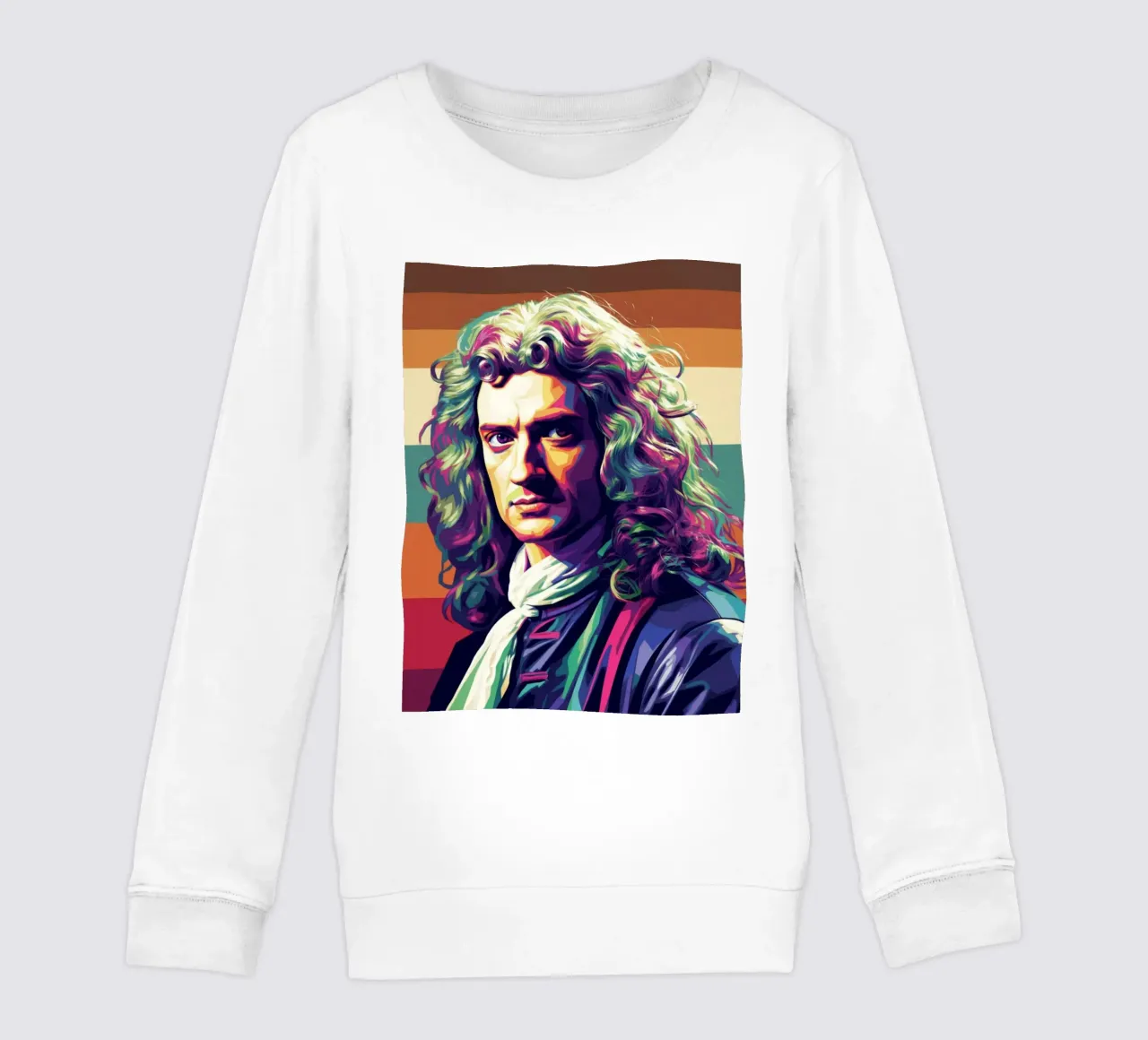 Ritratto pop art di Isaac Newton felpa bambino da Hantamrata