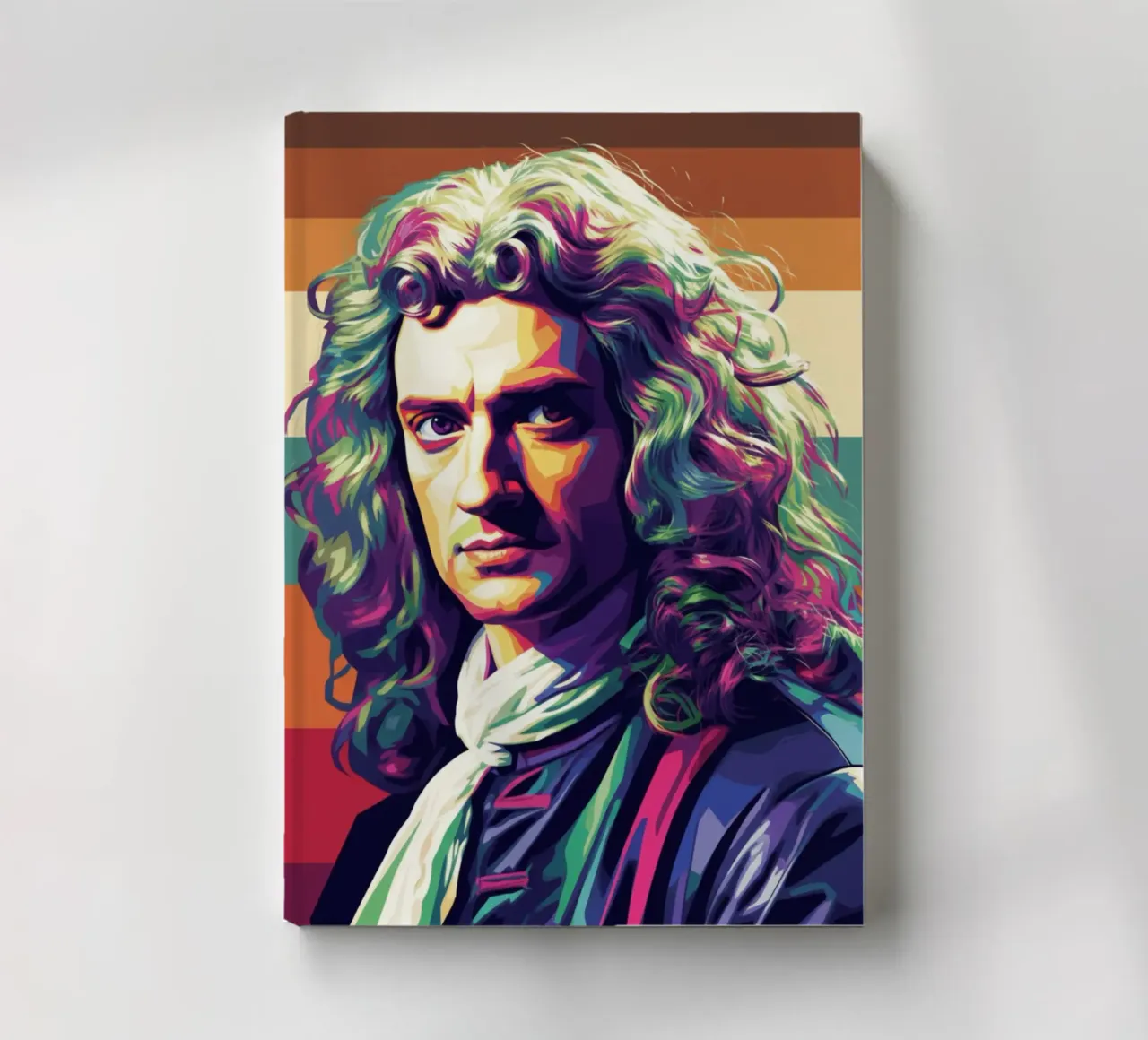 Isaac Newton pop art portrait notebook by Hantamrata