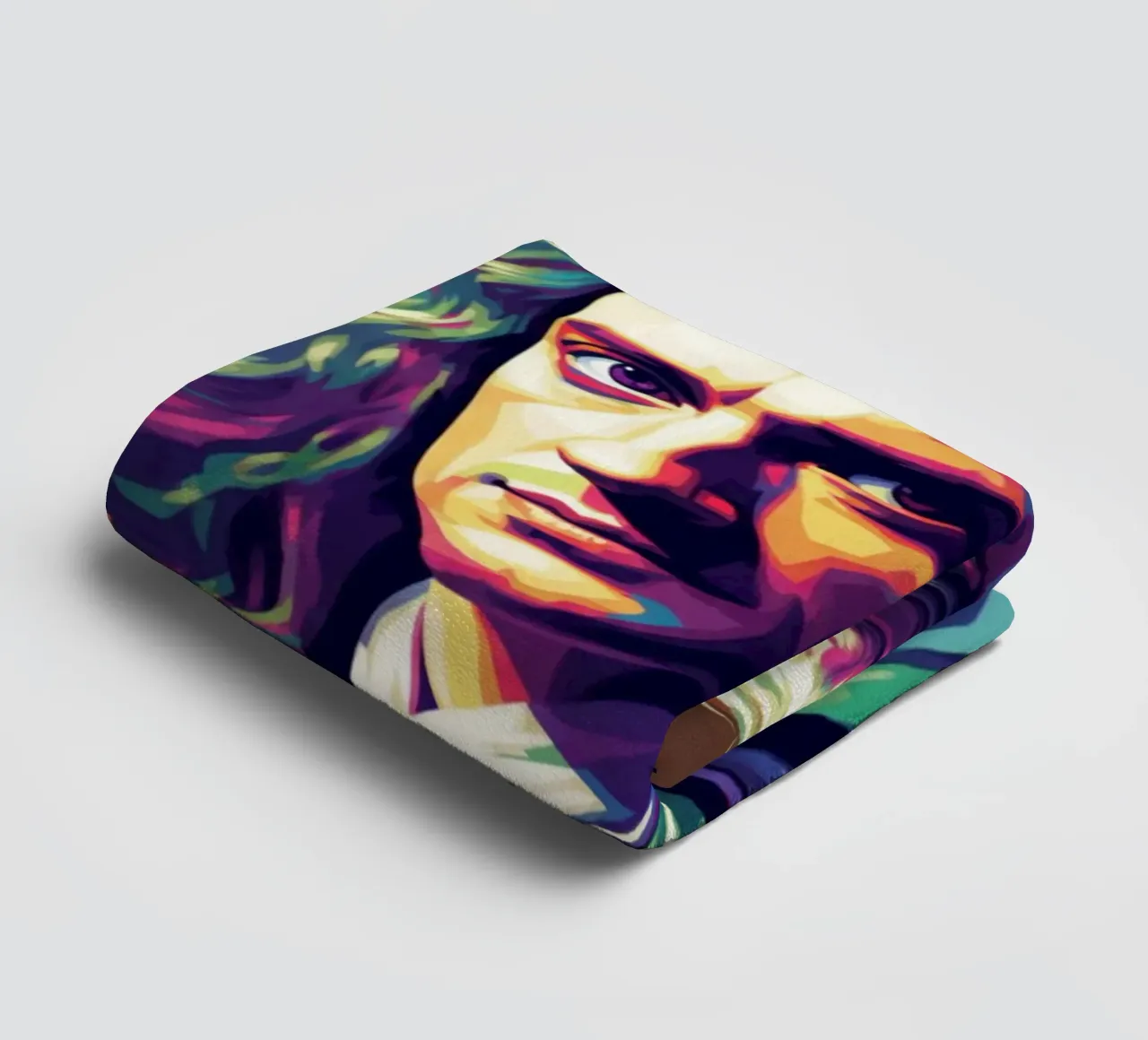 Ritratto pop art di Isaac Newton asciugamano da bagno da Hantamrata