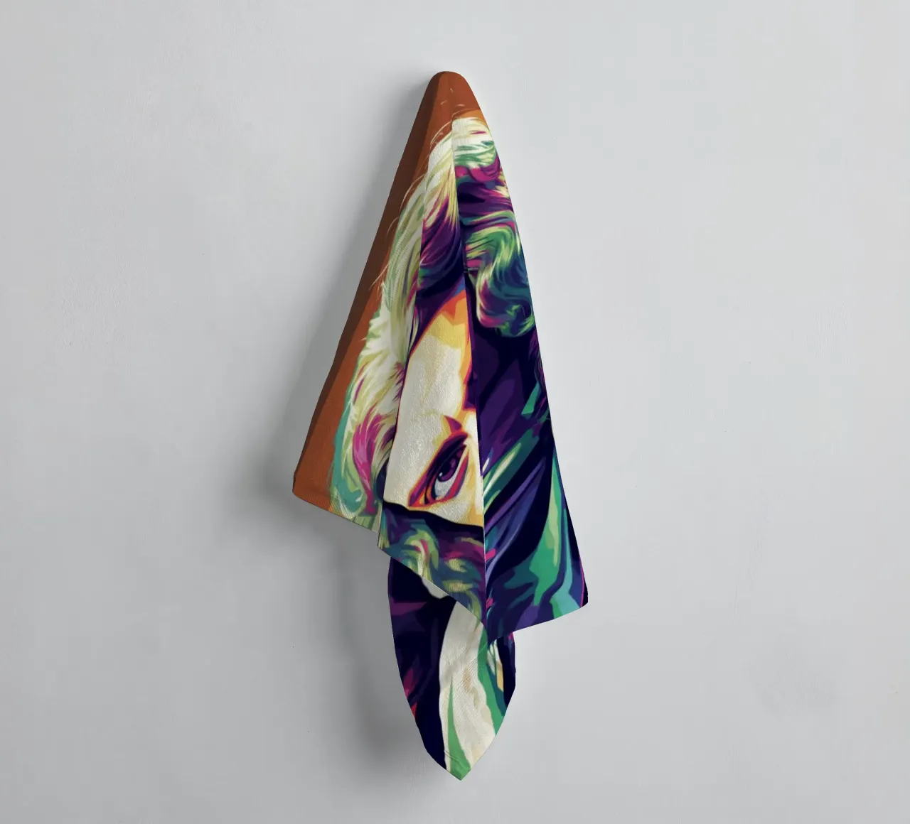 Ritratto pop art di Isaac Newton asciugamano da bagno da Hantamrata