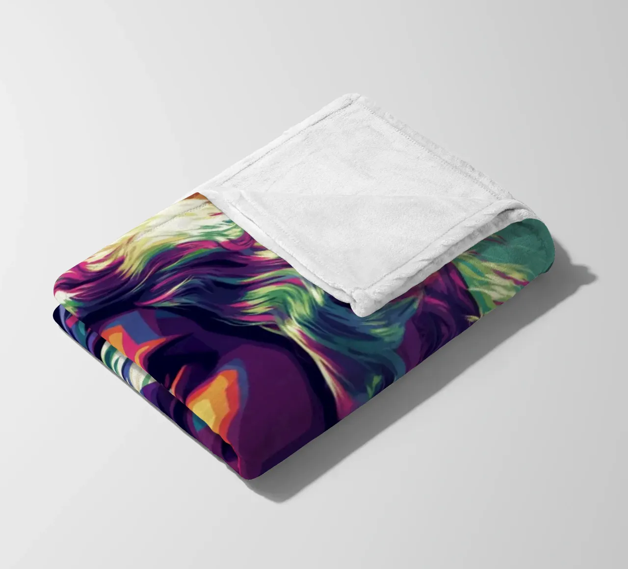 Ritratto pop art di Isaac Newton coperta in pile da Hantamrata