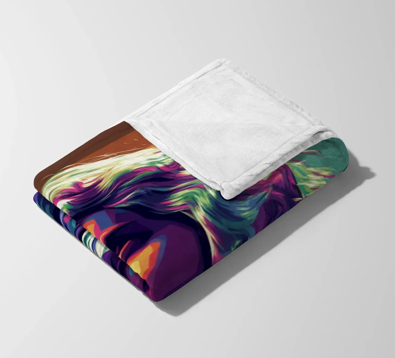Ritratto pop art di Isaac Newton coperta in pile da Hantamrata