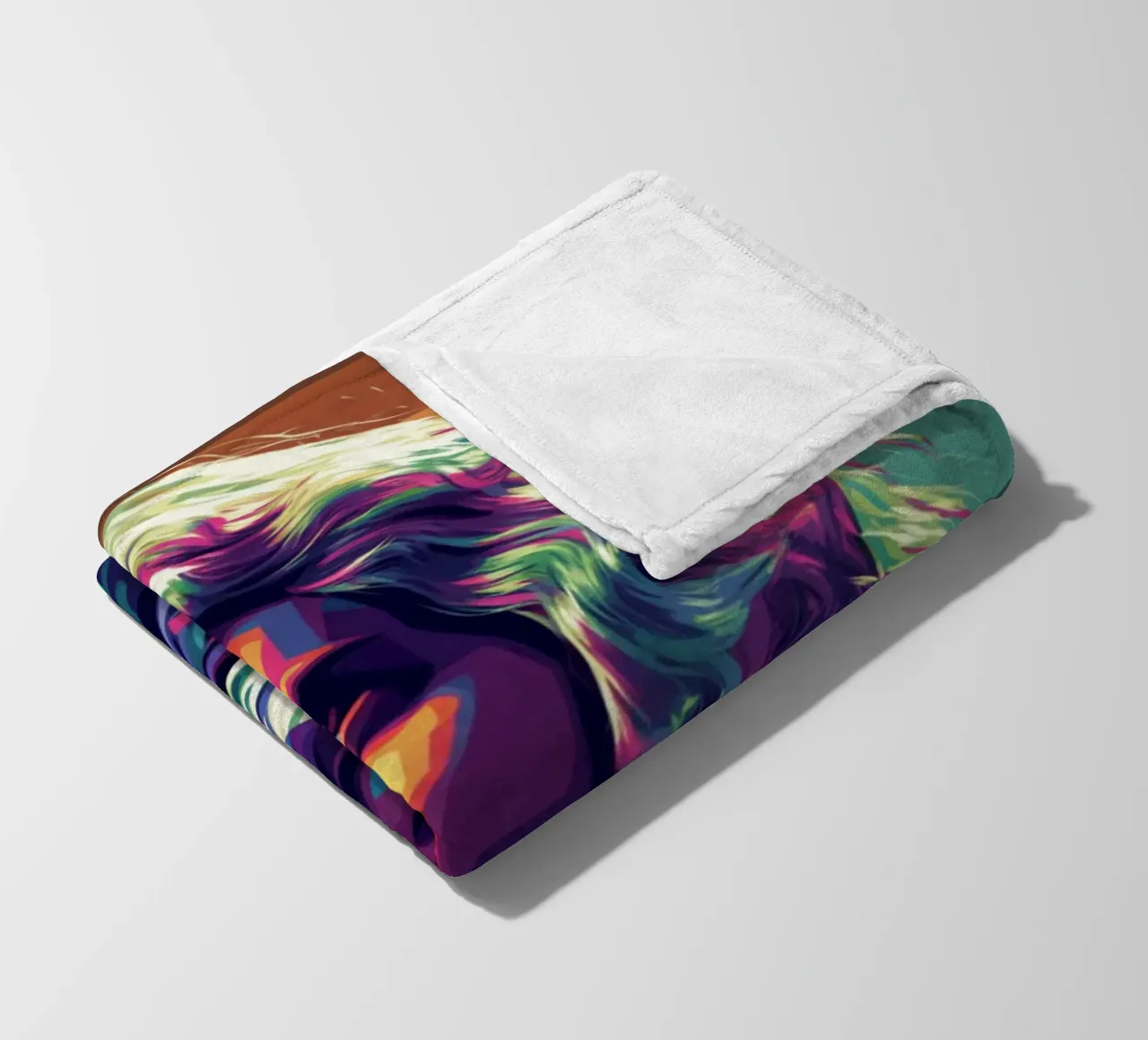 Ritratto pop art di Isaac Newton coperta in pile da Hantamrata