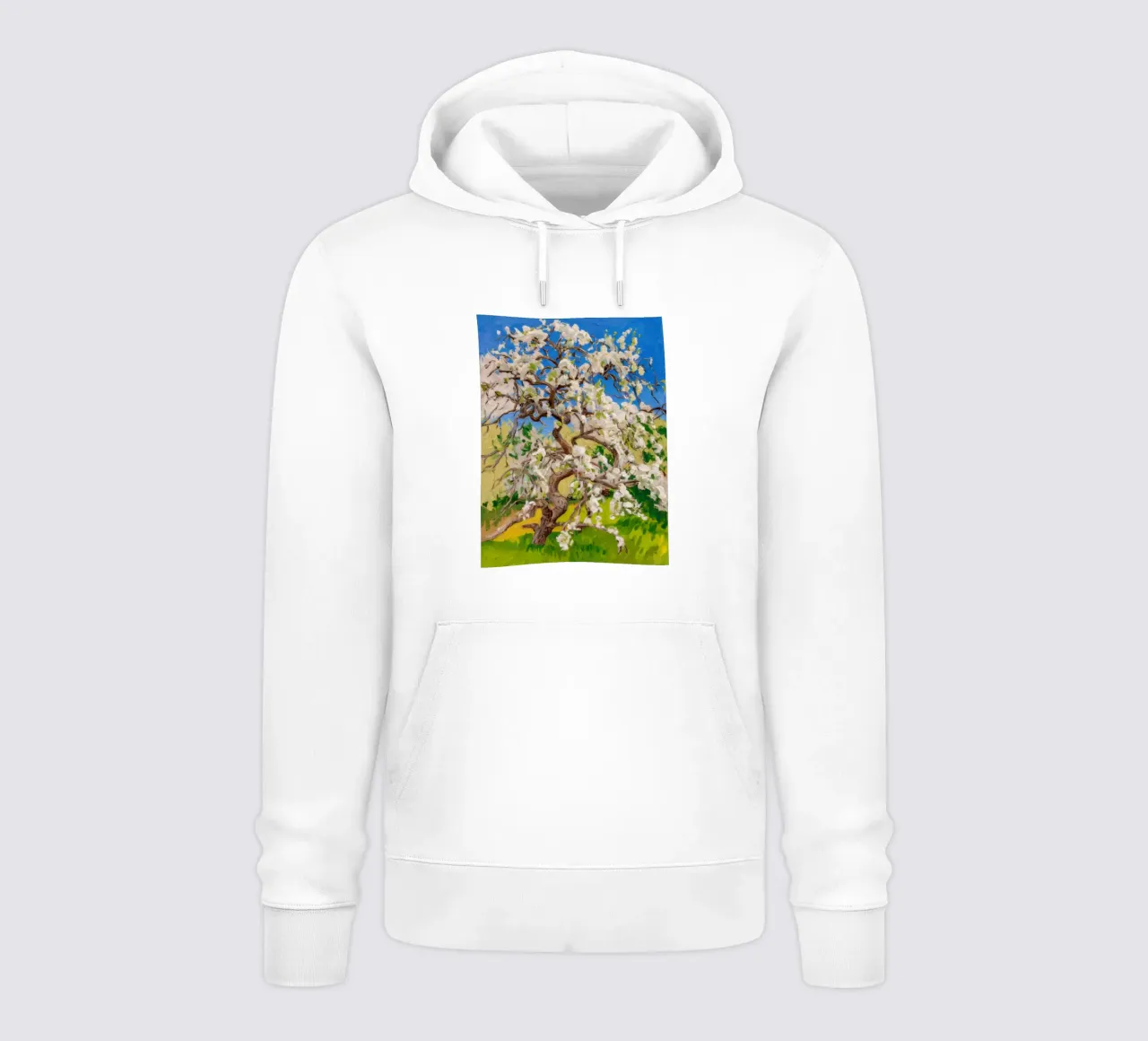 Albero di fiori d'avorio felpa con cappuccio da Angkasa Mist