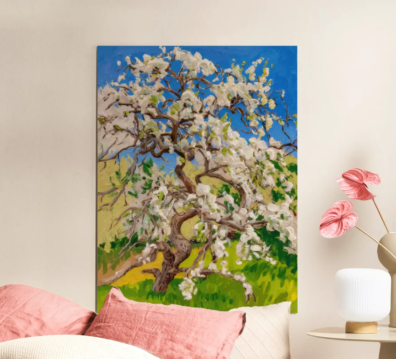 Albero di fiori d'avorio carta hahnemühle da Angkasa Mist