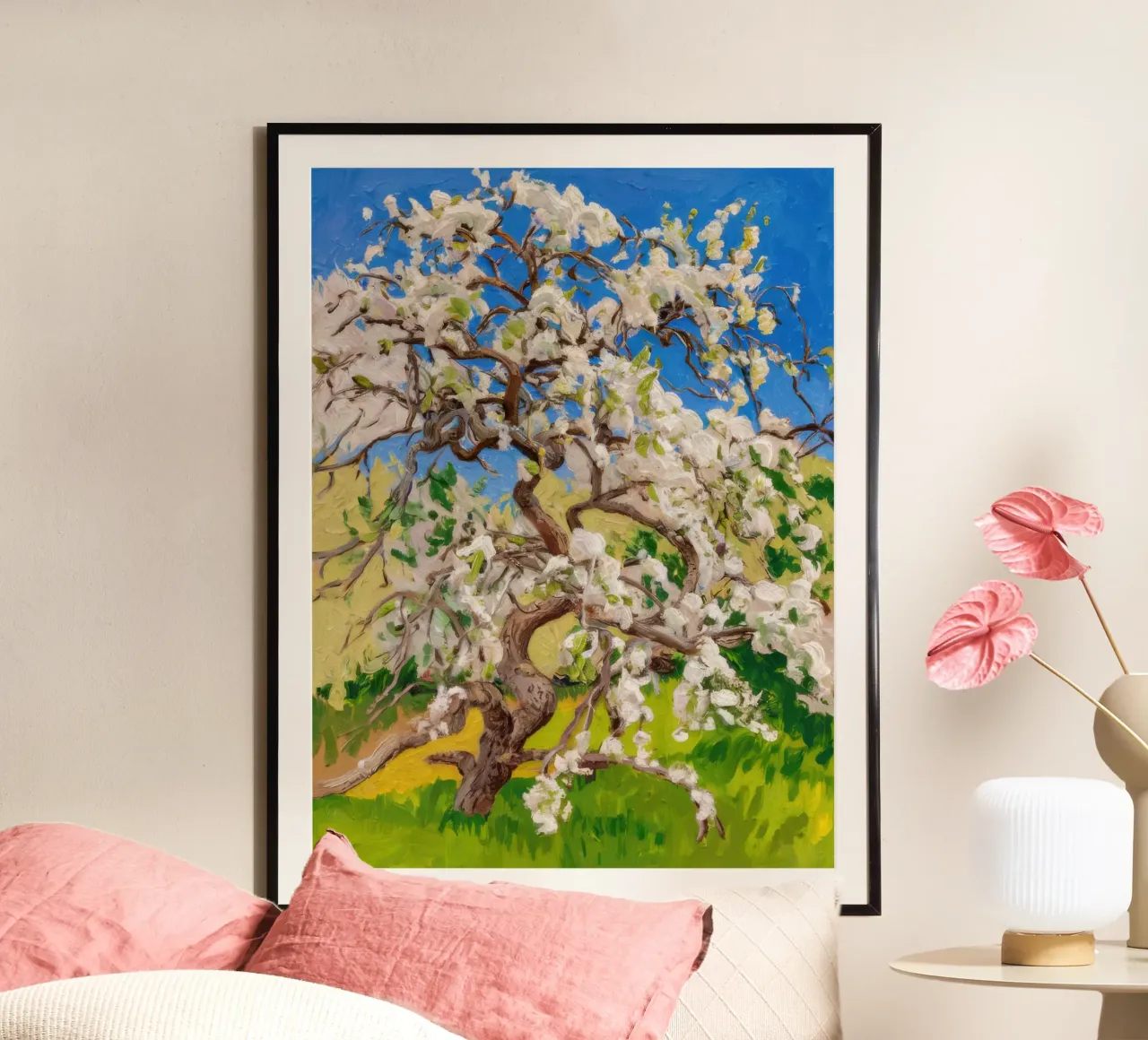 Albero di fiori d'avorio carta hahnemühle da Angkasa Mist