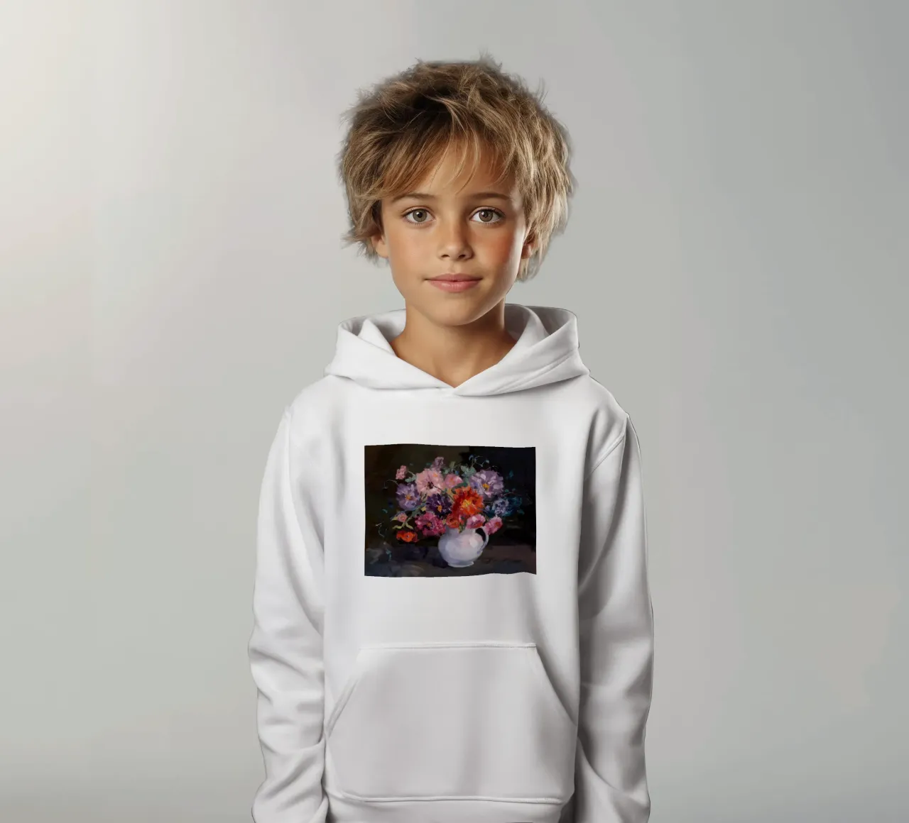 Abbondanza floreale cromatica felpa bambino con cappuccio da Angkasa Mist