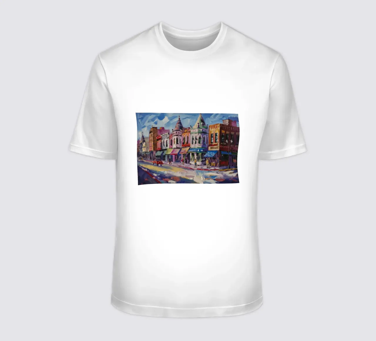 Strada cittadina inondata di sole t-shirt da Angkasa Mist