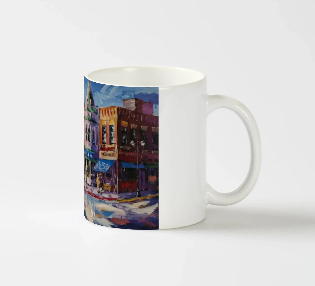 Strada cittadina inondata di sole tazza in ceramica da Angkasa Mist