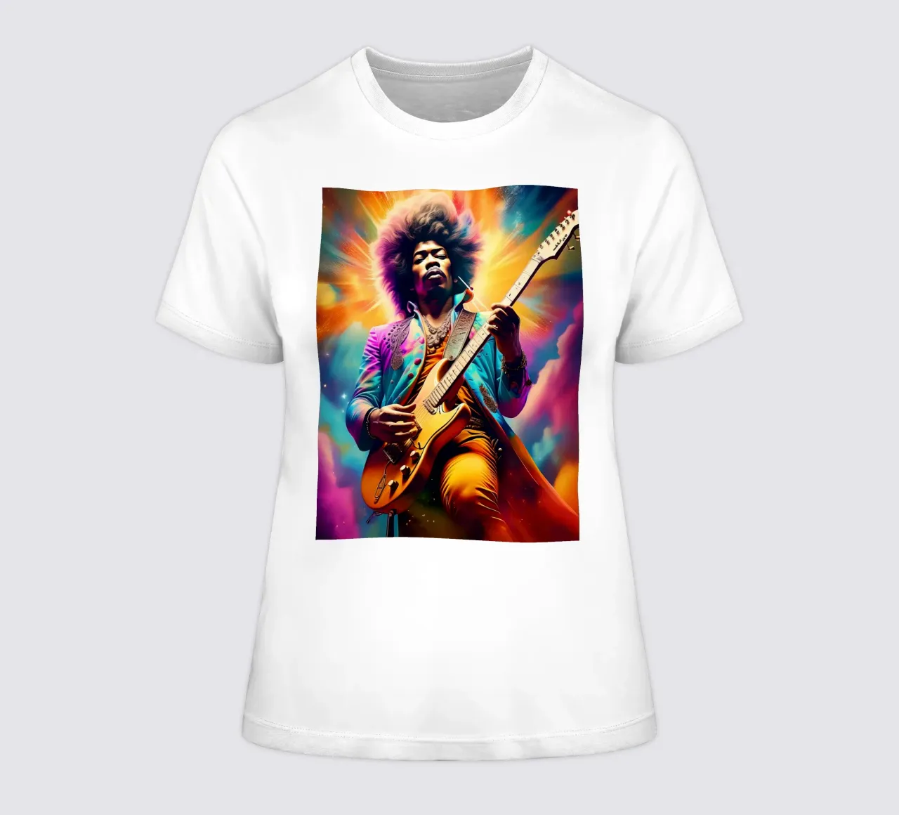 Jimi Hendrix women's fitted t-shirt by 🎁 ARTVI-SHOP
