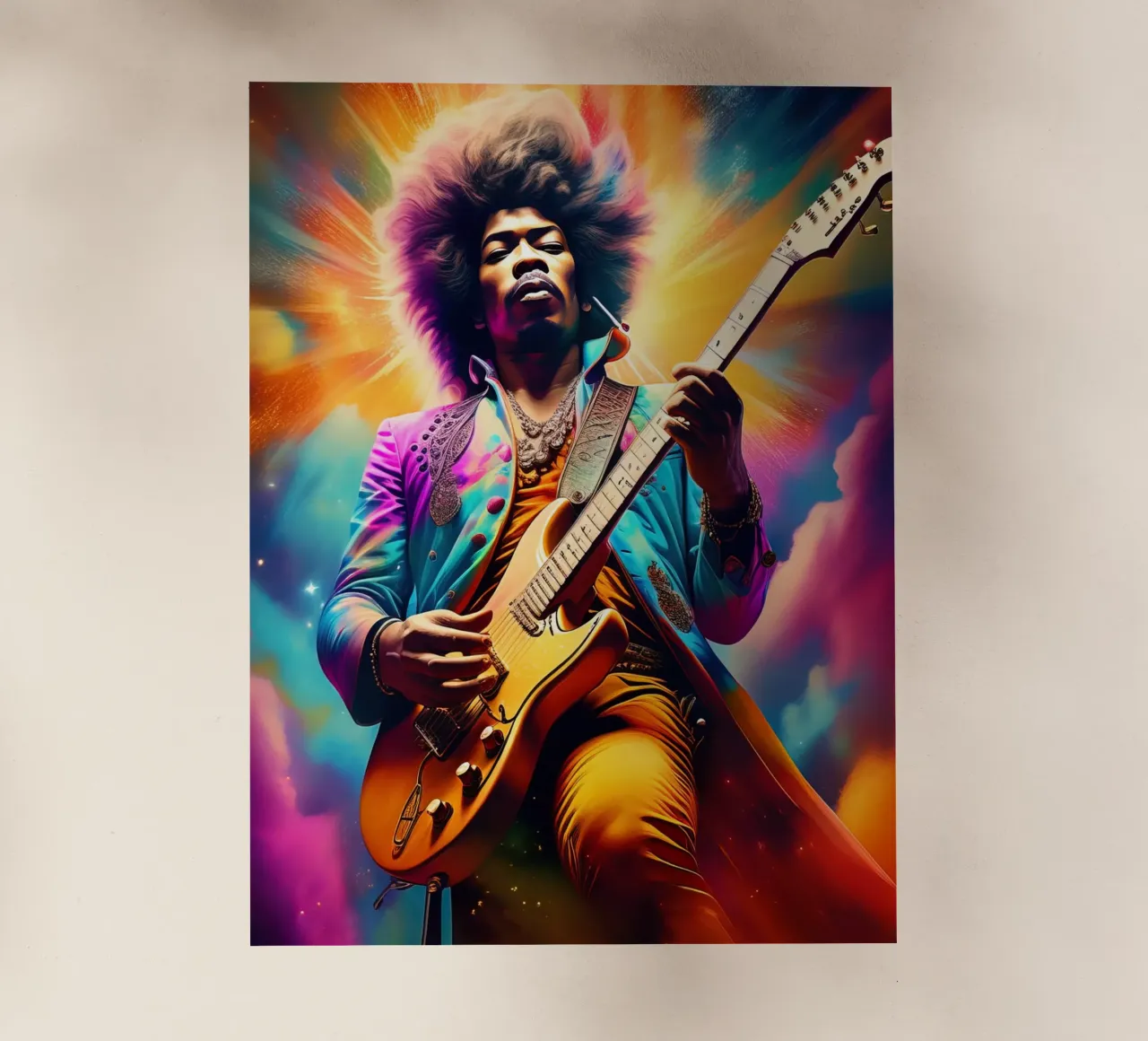 Jimi Hendrix pellicola backlit da 🎁 ARTVI-SHOP