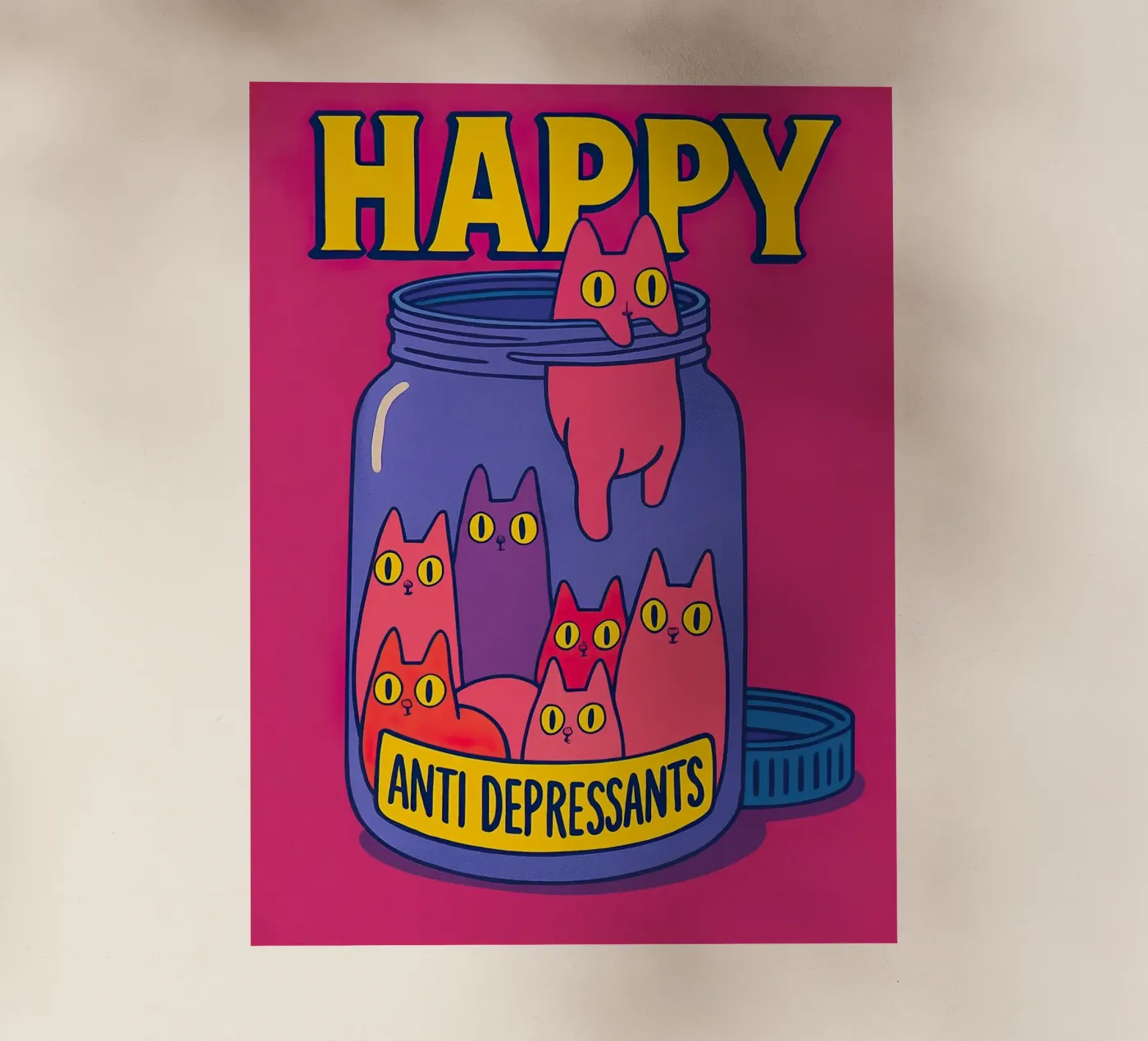 Soddisfatto degli antidepressivi pellicola backlit da 🎁 NOBELART