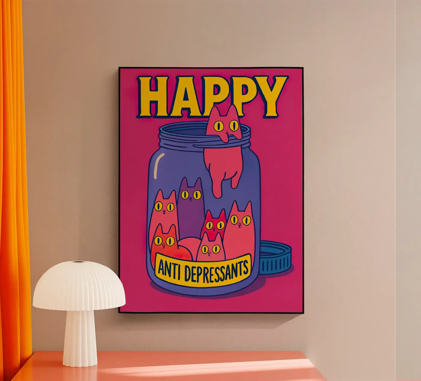 Happy with the antidepressants plexiglas de 🎁 NOBELART