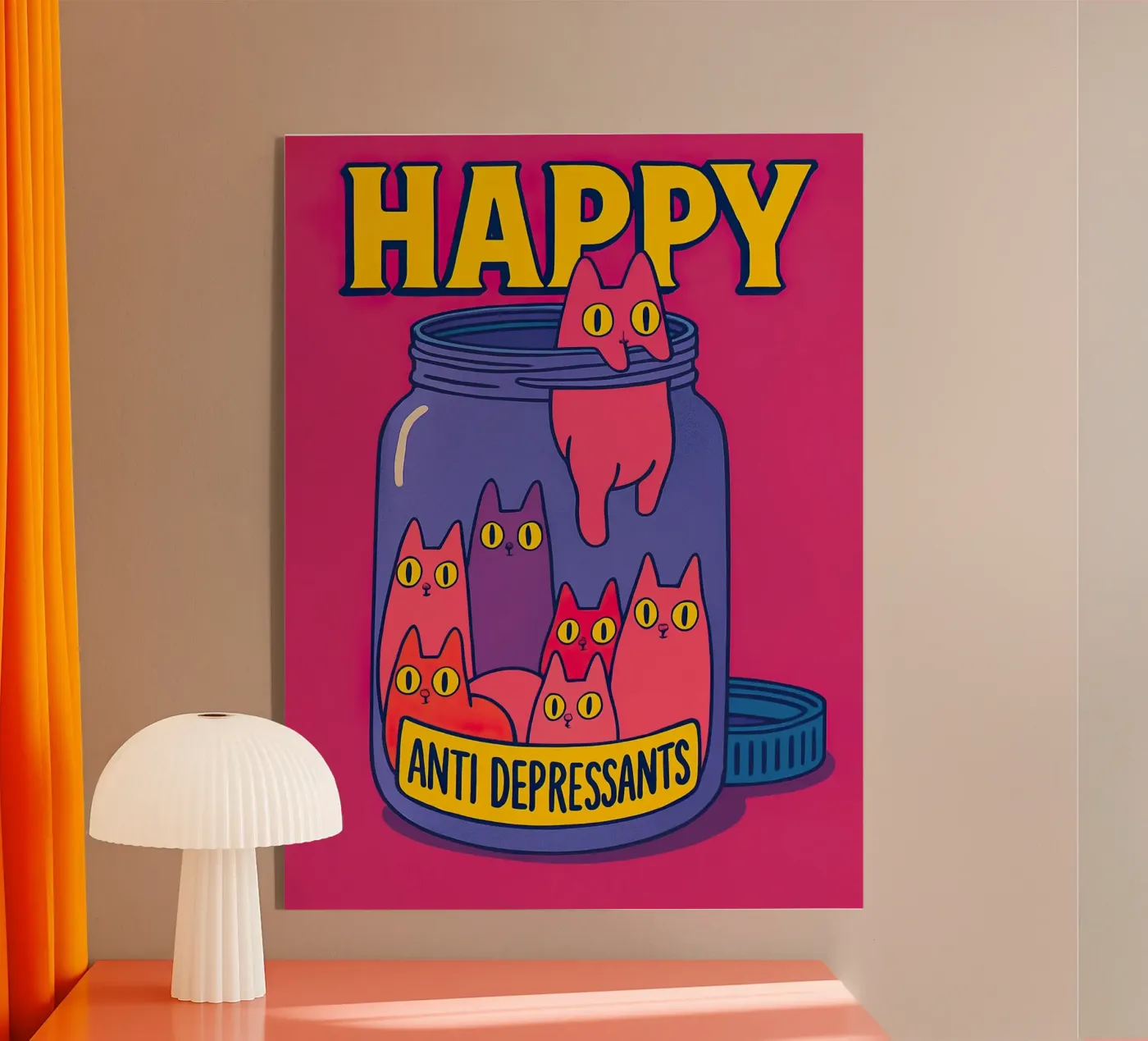 Happy with the antidepressants plexiglas de 🎁 NOBELART