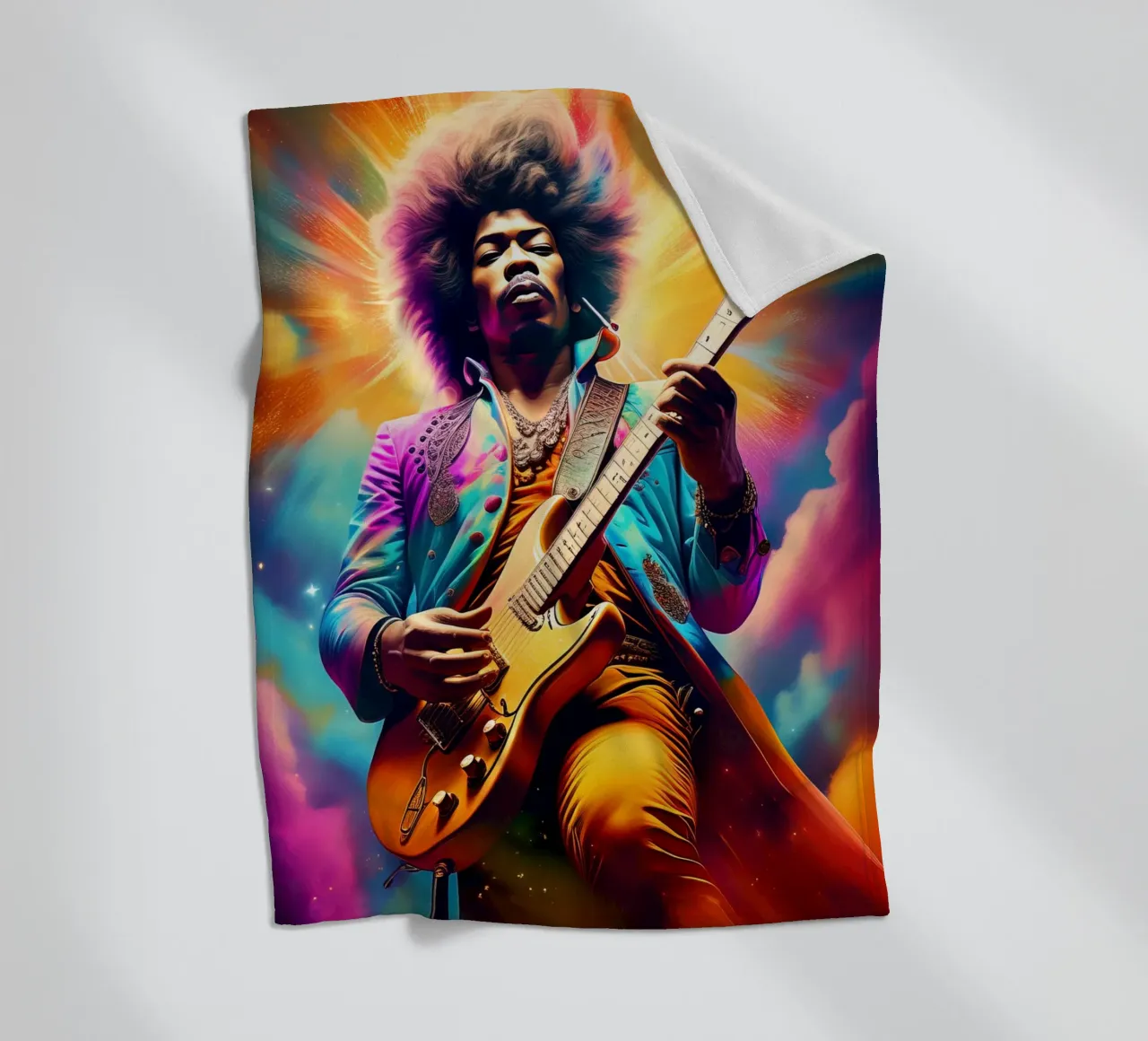 Jimi Hendrix Fleecedecke von 🎁 NOBELART