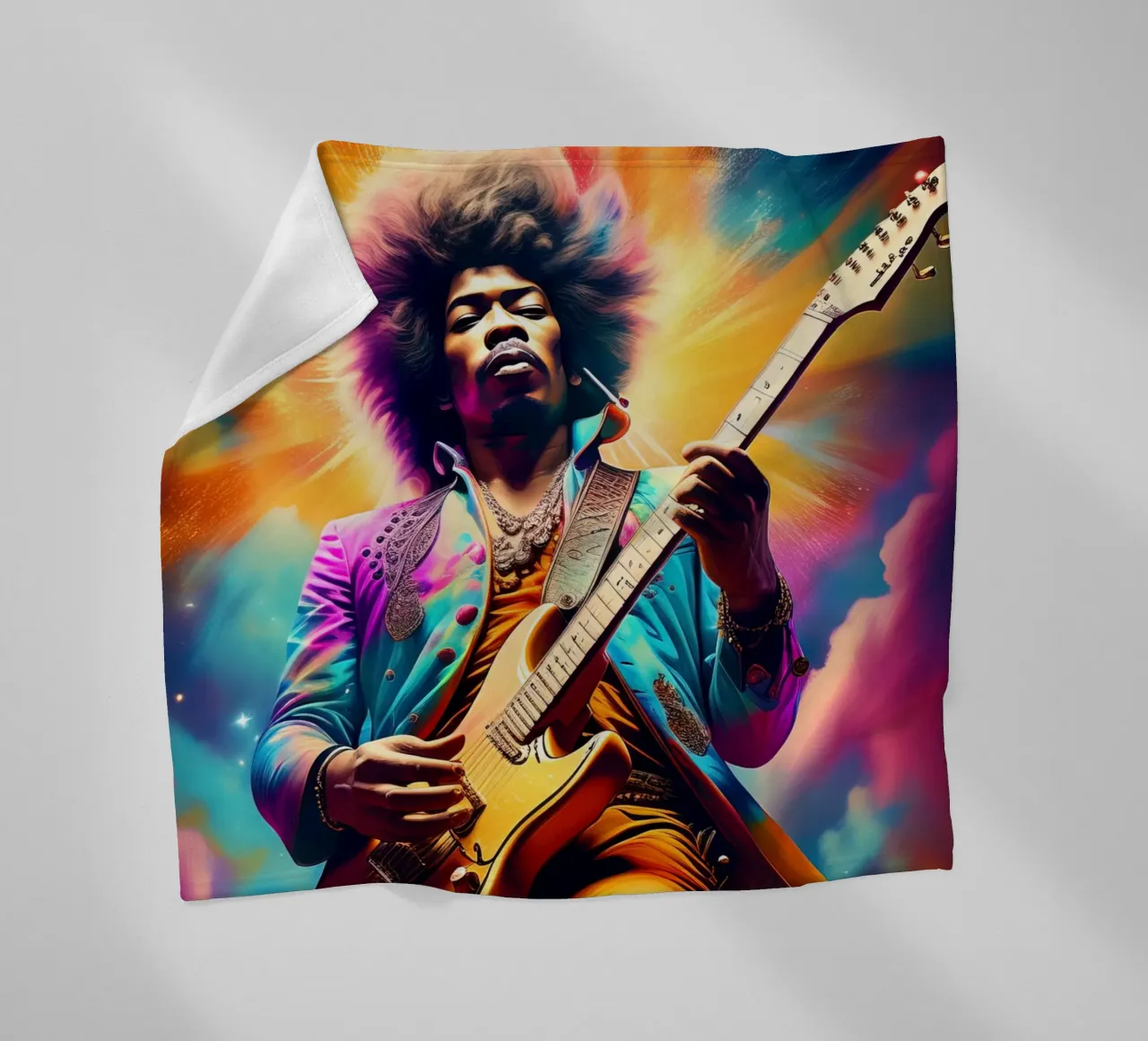 Jimi Hendrix Fleecedecke von 🎁 NOBELART