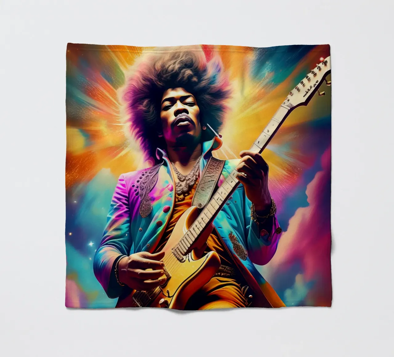 Jimi Hendrix Fleecedecke von 🎁 NOBELART