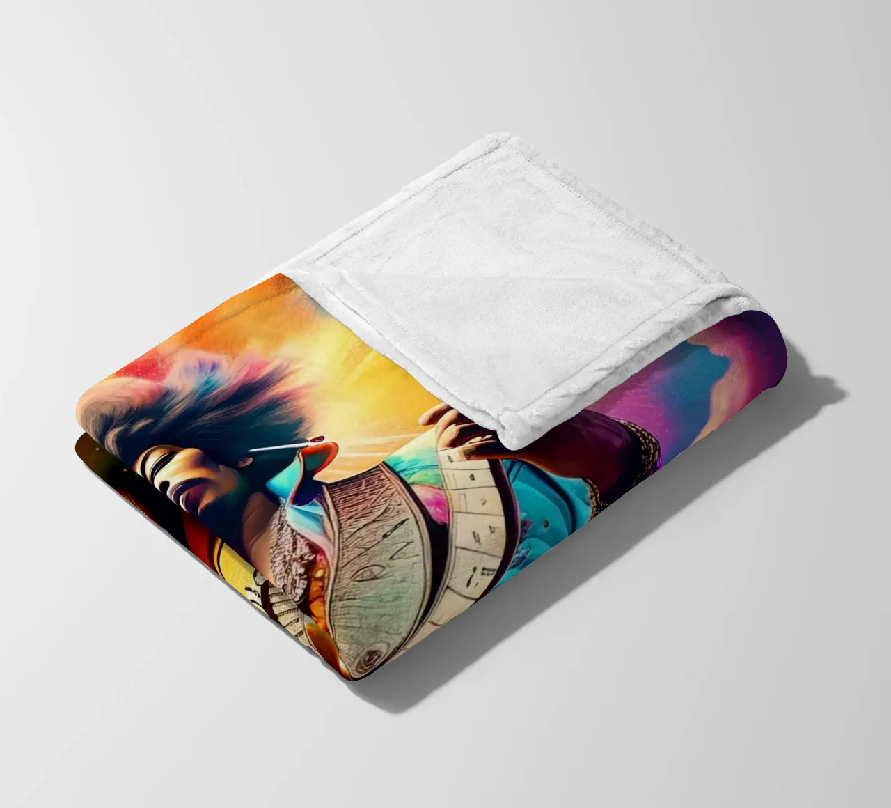 Jimi Hendrix Fleecedecke von 🎁 NOBELART