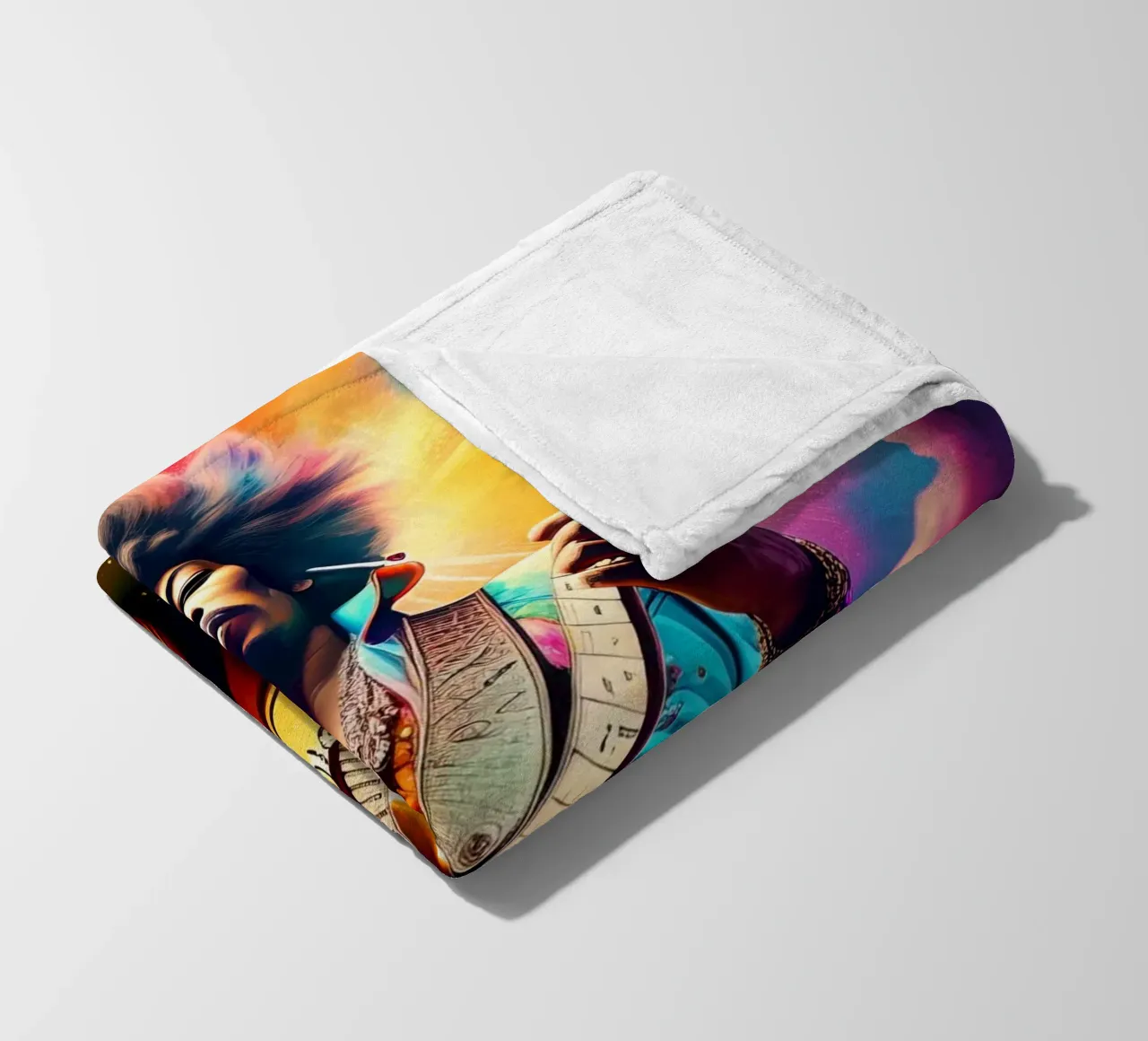 Jimi Hendrix Fleecedecke von 🎁 NOBELART