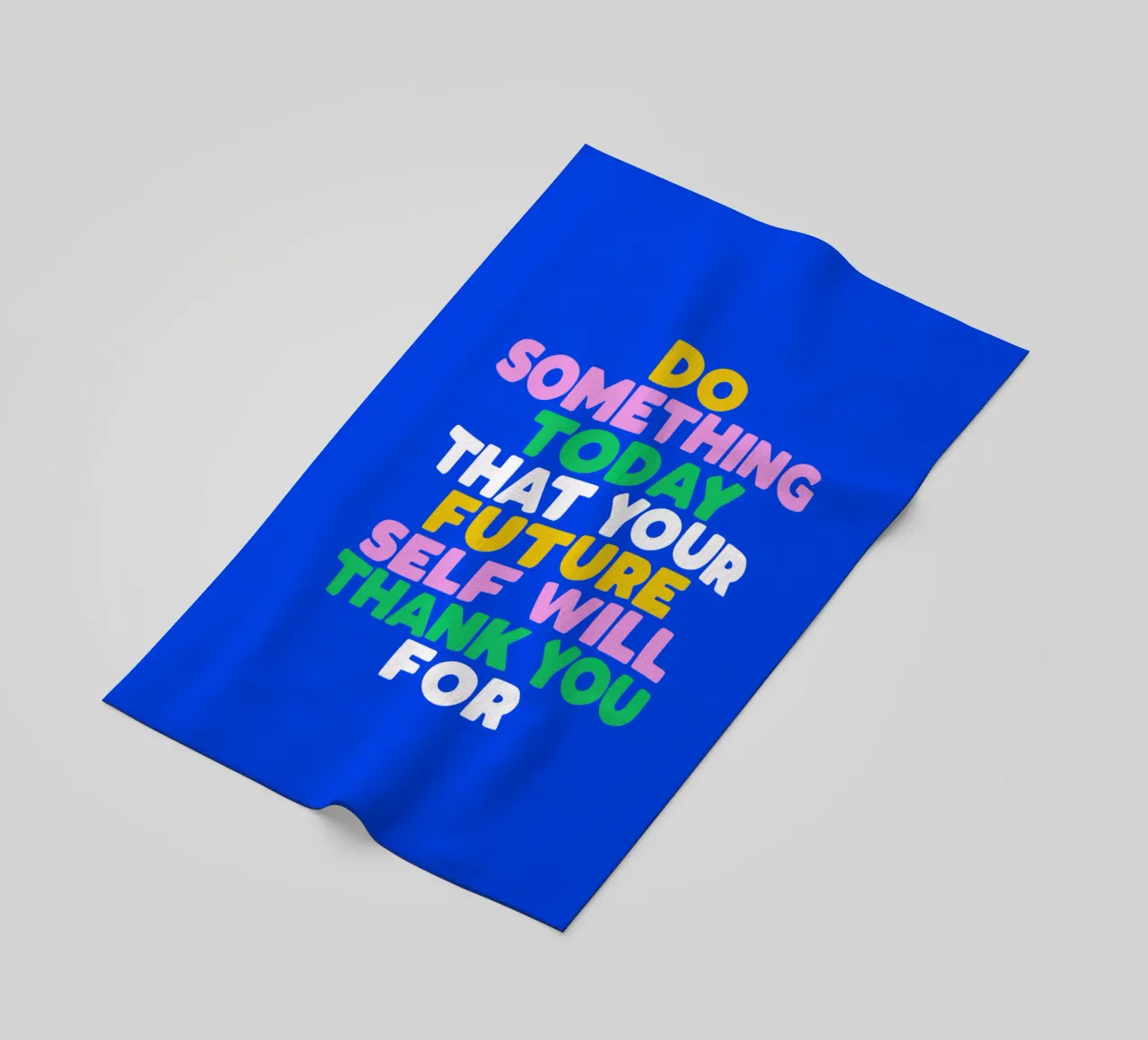 Do Something Today That Your Future Self Will Thank You For beach towel by THE MOTIVATED TYPE