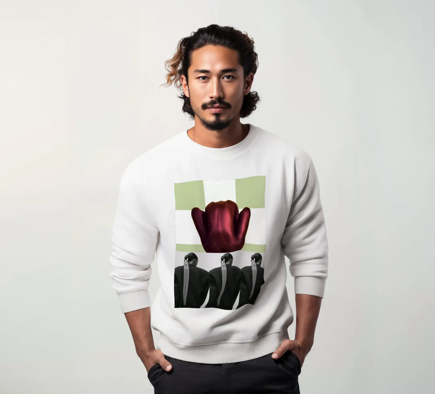 Terug sweatshirt van dekonstruktiv