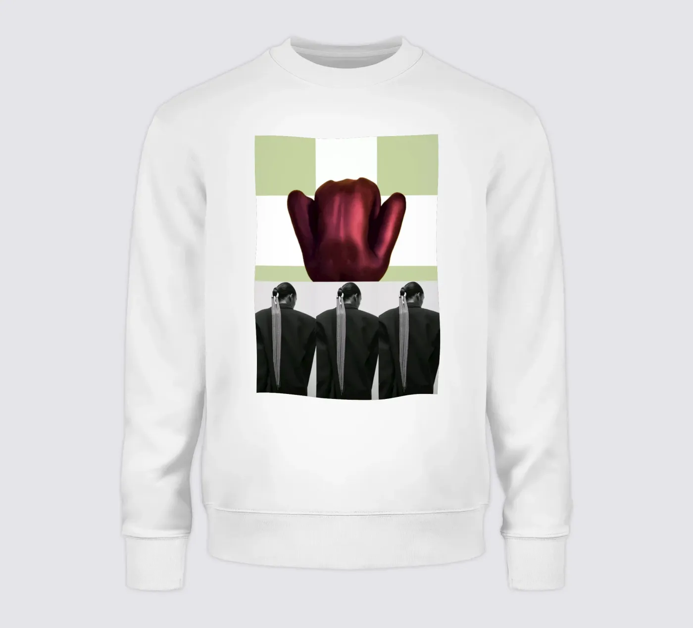 Terug sweatshirt van dekonstruktiv