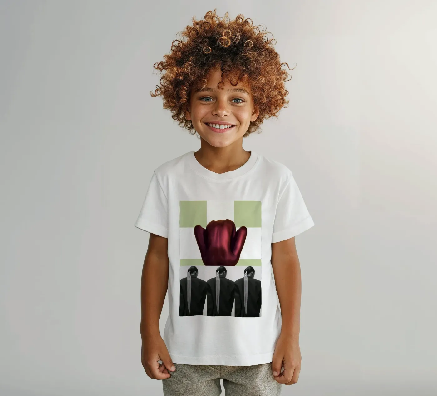 Terug kinder t-shirt van dekonstruktiv