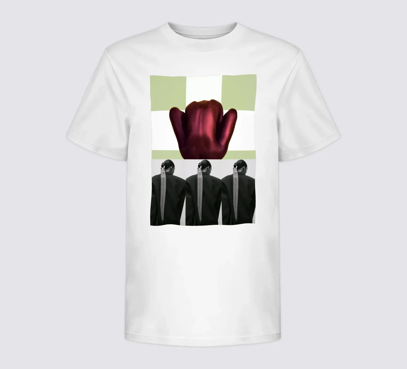 Terug kinder t-shirt van dekonstruktiv
