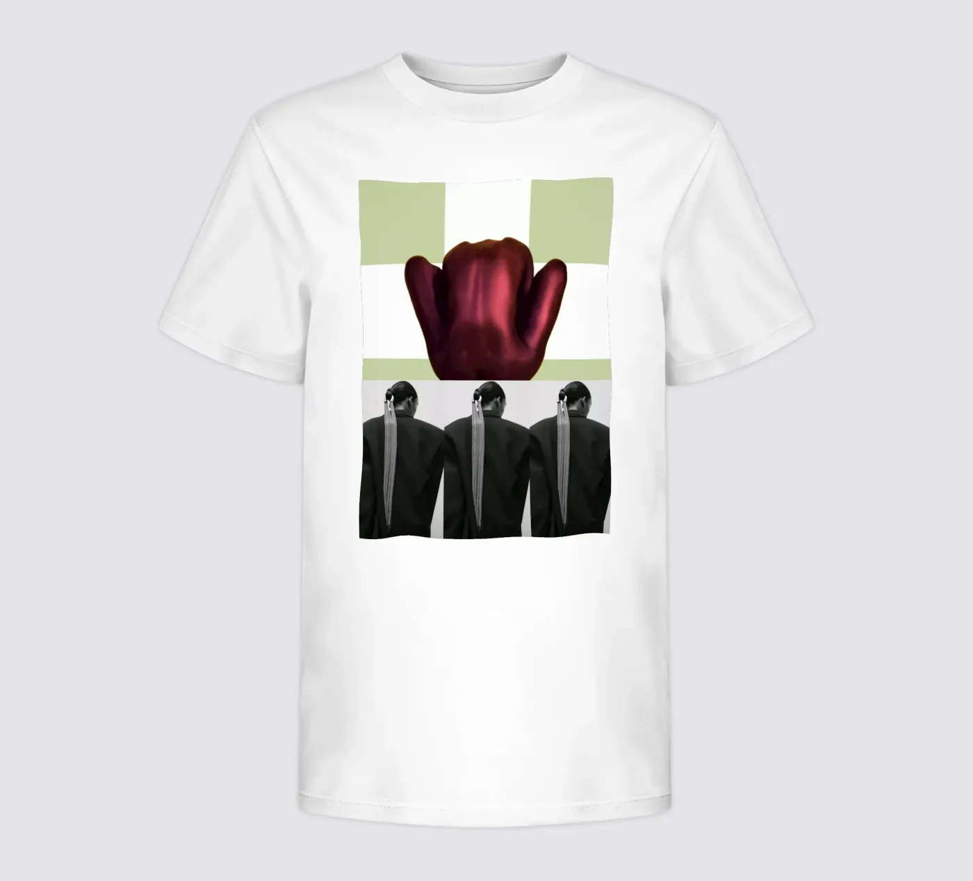Terug kinder t-shirt van dekonstruktiv