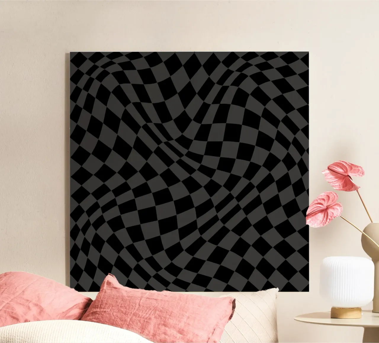 Graphite Wavy Plaid plexiglass da Vivi Nicolin