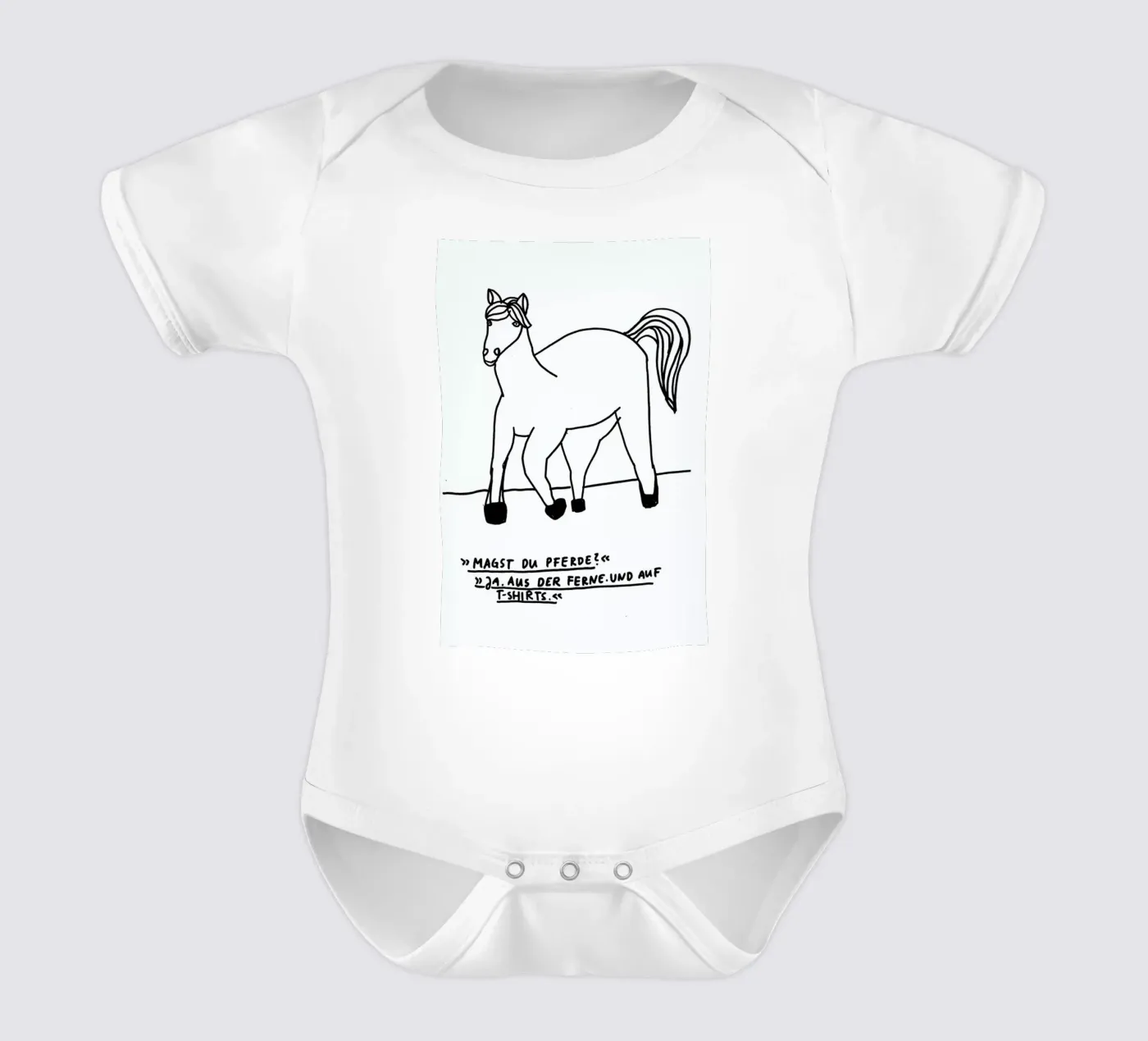 Pferde short-sleeve baby romper by Herzette
