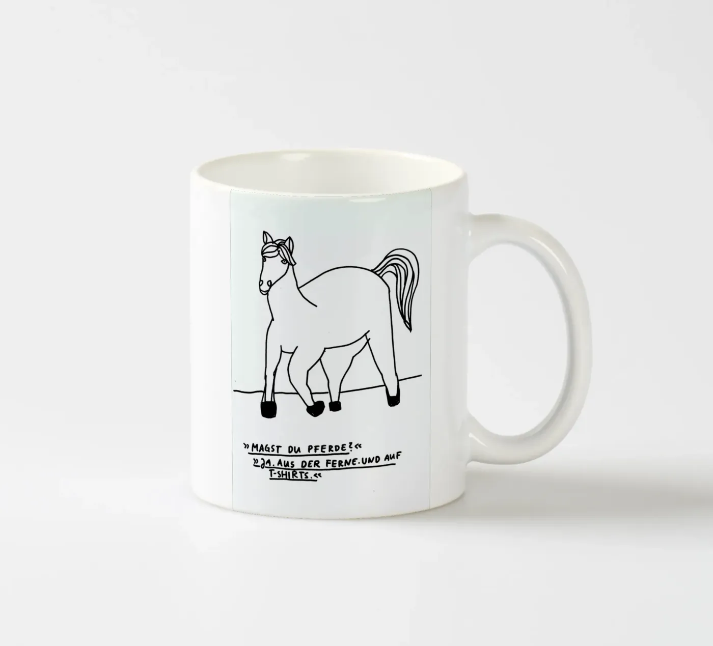 Pferde ceramic mug by Herzette