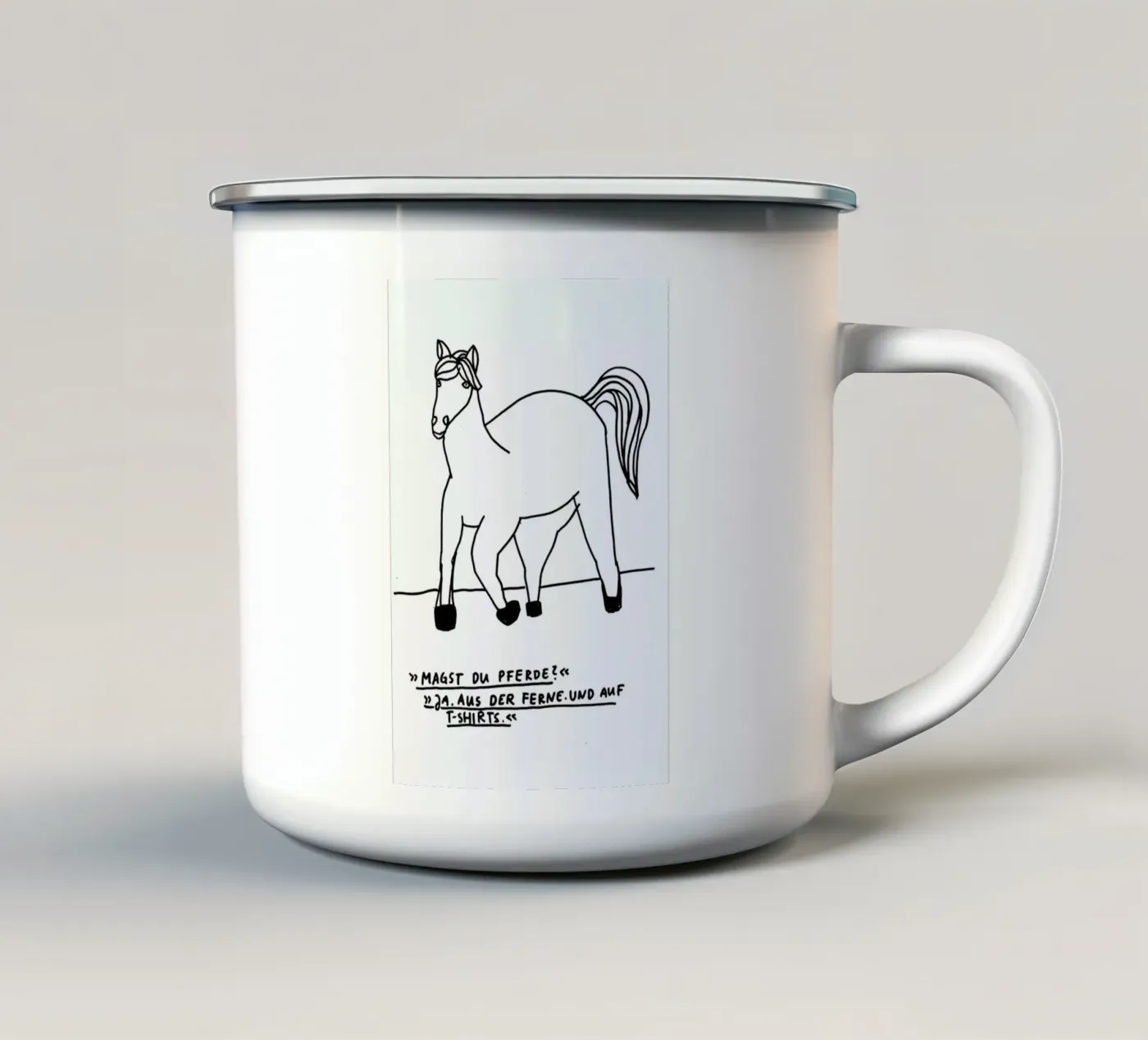 Pferde enamel mug by Herzette