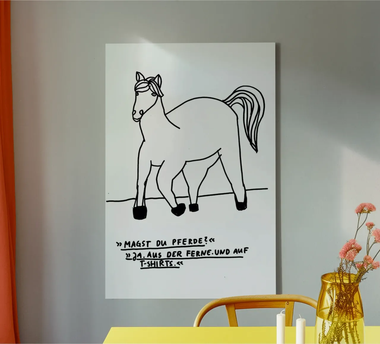 Pferde canvas met Baklijst van Herzette