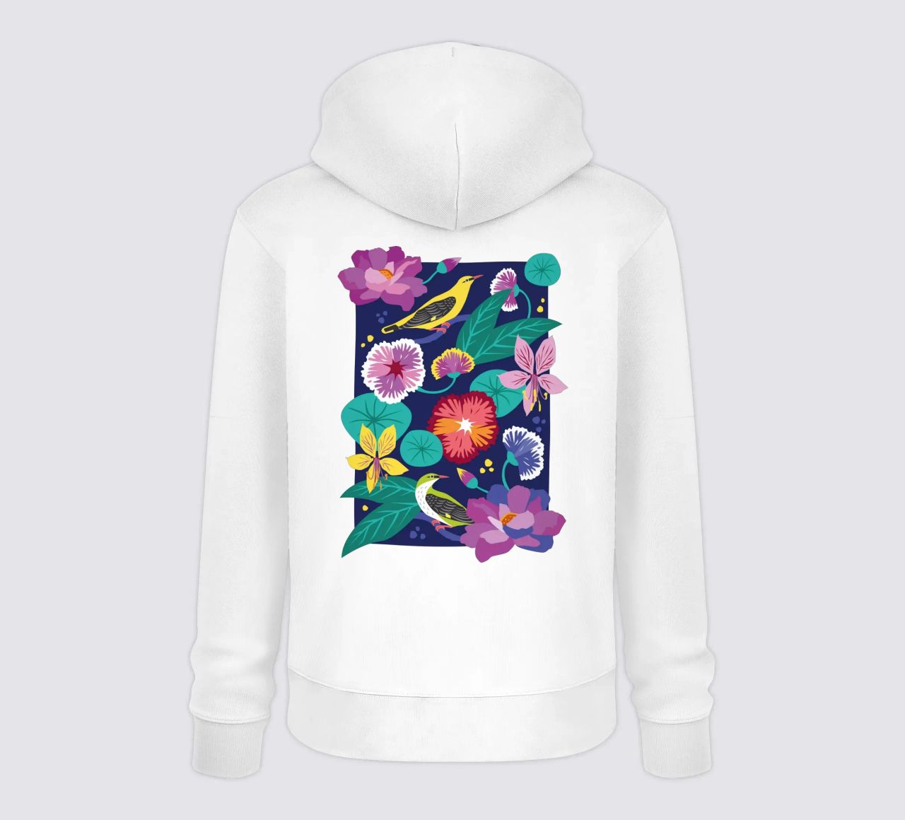 Fiori e uccelli felpa con cappuccio da Schuhmann Design