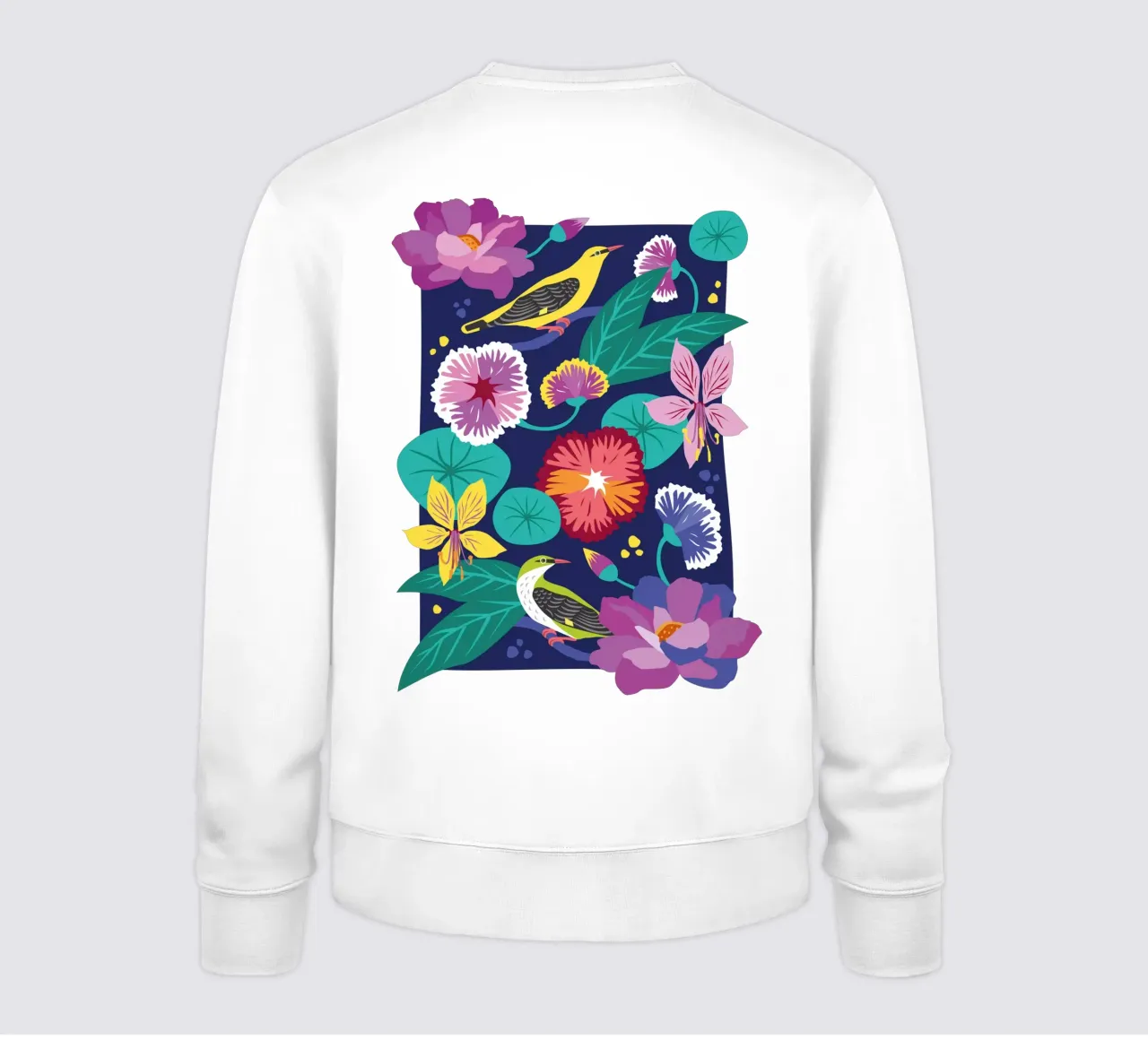 Floral & Birds sweatshirt by Schuhmann Design
