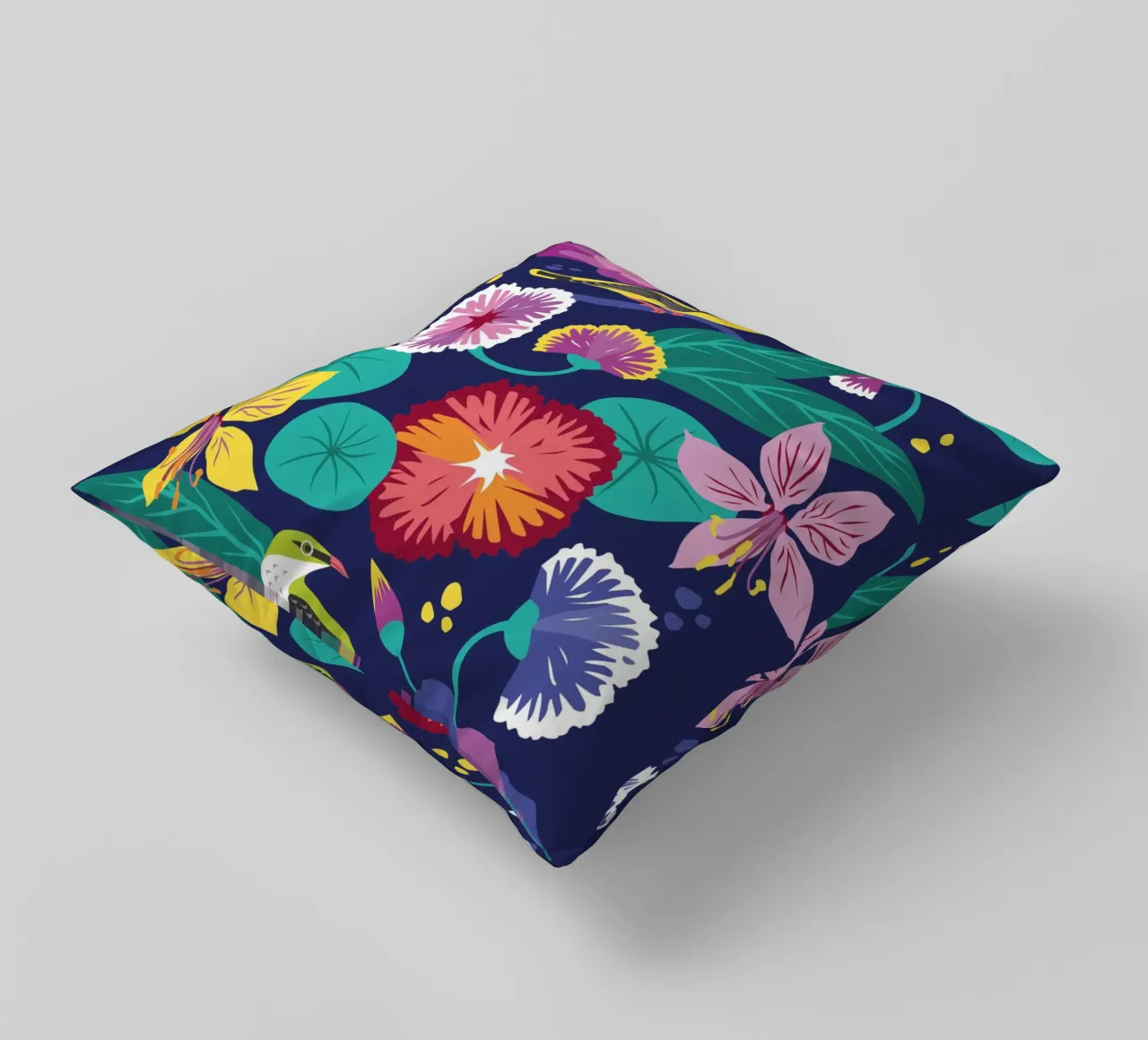 Fiori e uccelli cuscino da Schuhmann Design
