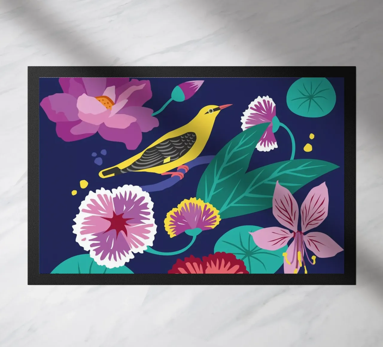 Fiori e uccelli zerbino da Schuhmann Design