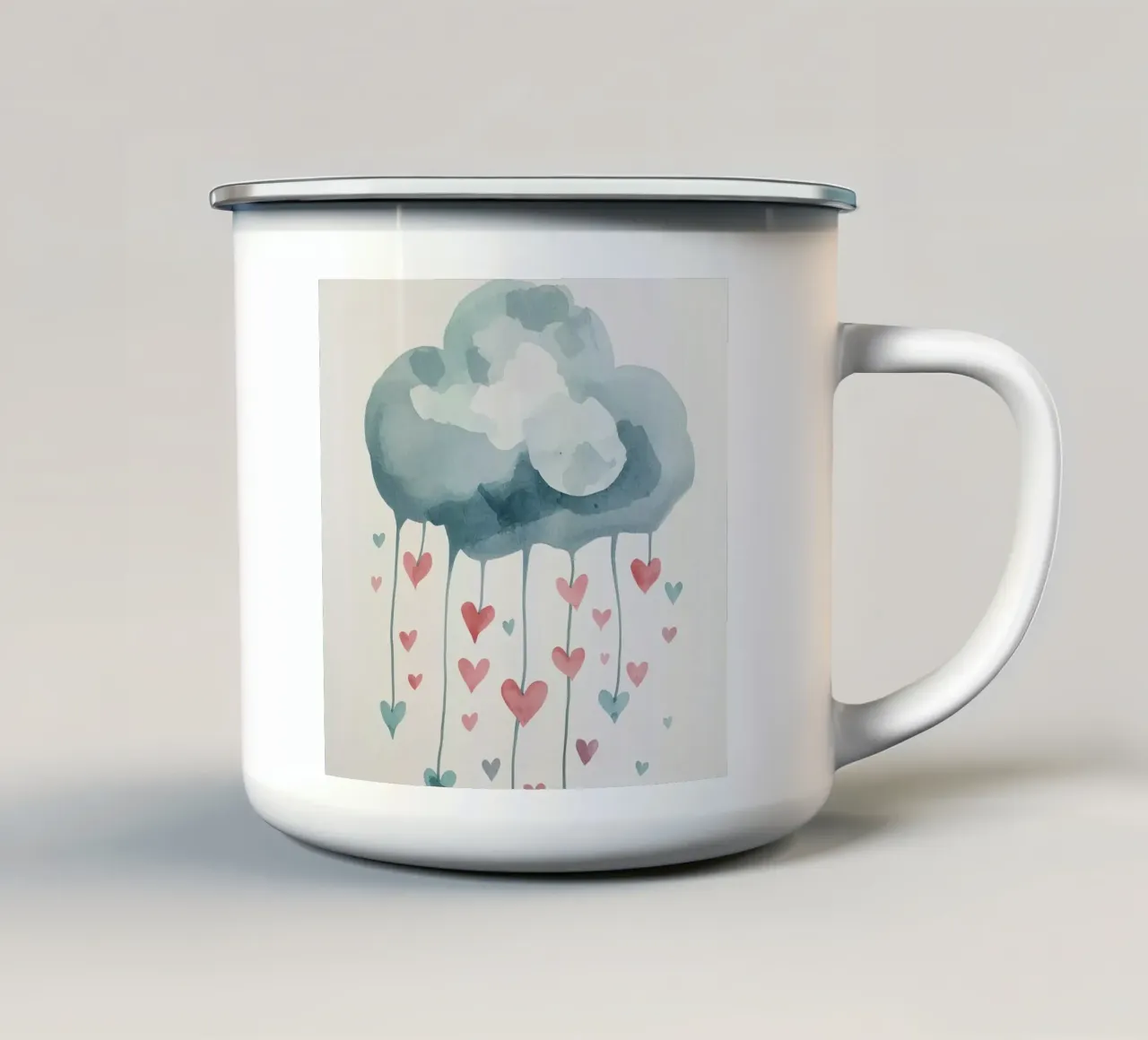 Pioggia d'amore tazza in smalto da DesignDoodle