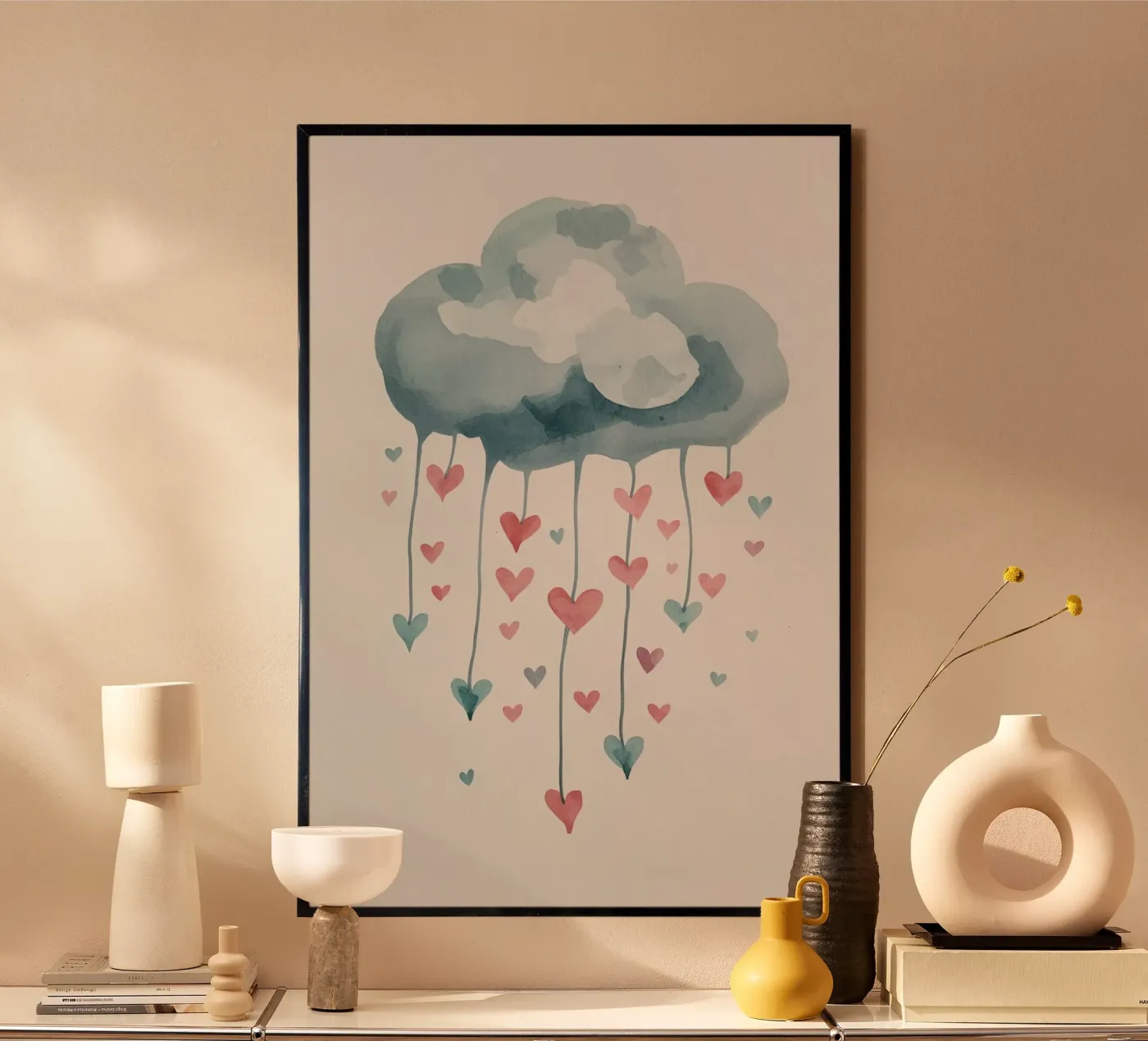Raining love poster by DesignDoodle
