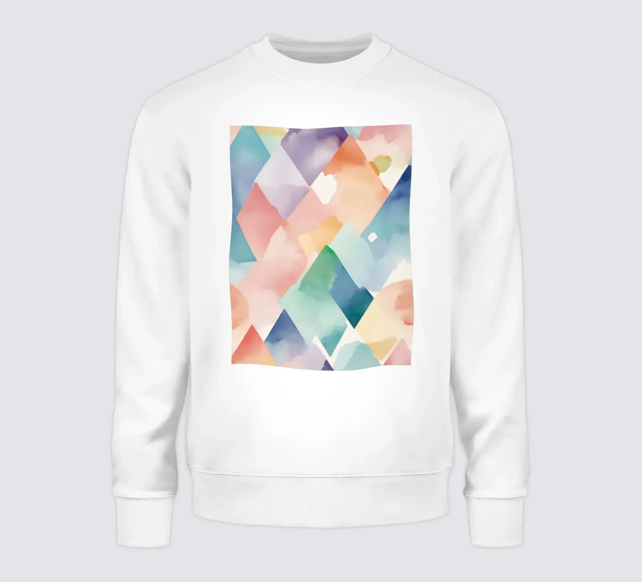 Modello di diamante colorato ad acquerello felpa da DesignDoodle