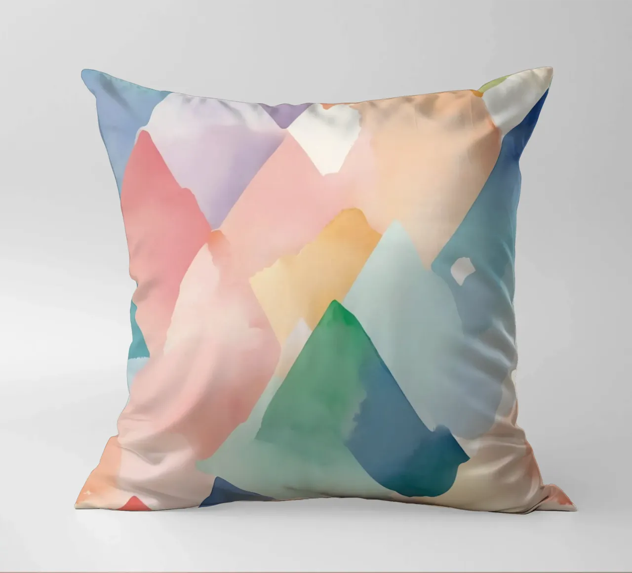 Modello di diamante colorato ad acquerello cuscino da DesignDoodle