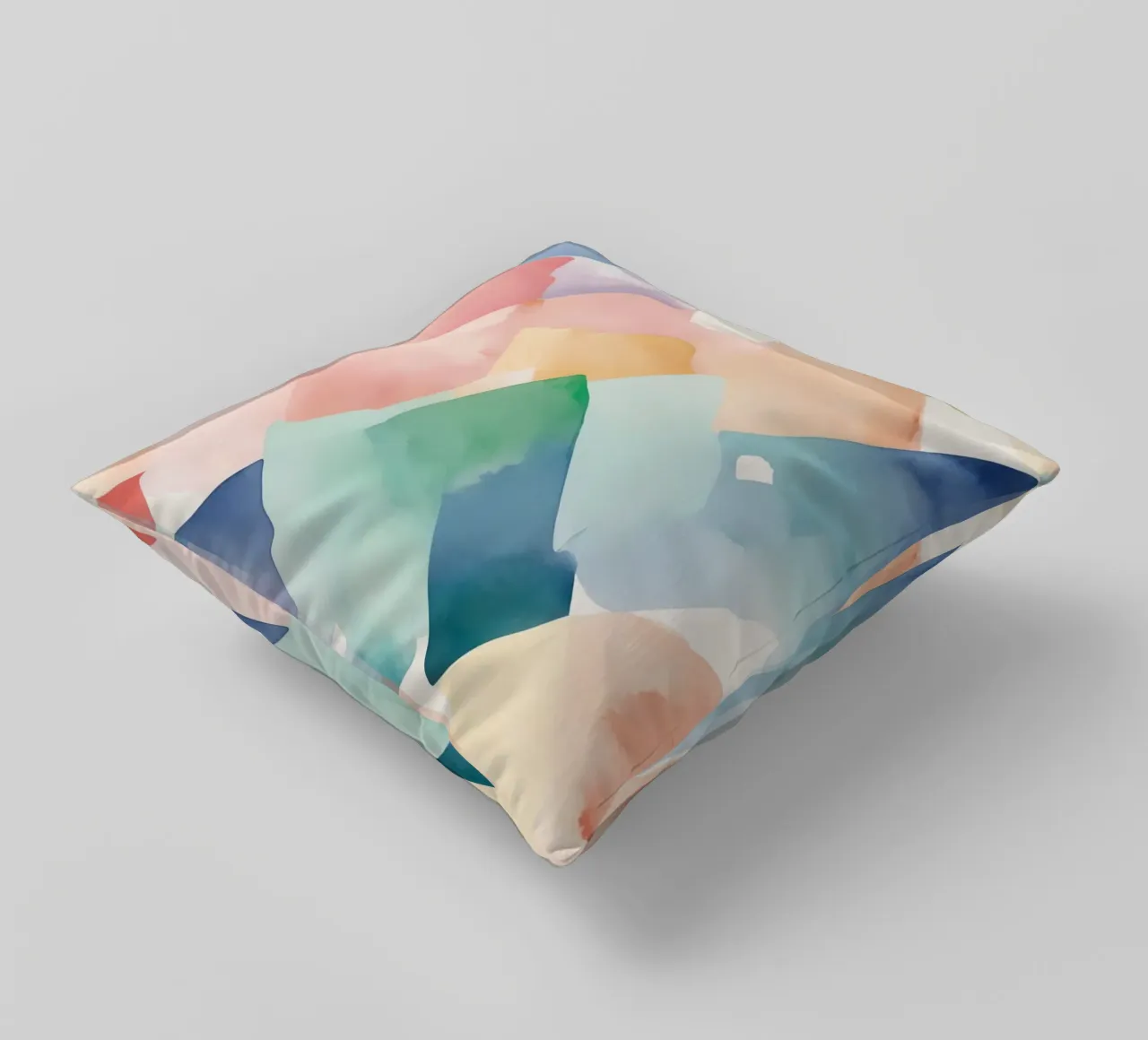 Modello di diamante colorato ad acquerello cuscino da DesignDoodle