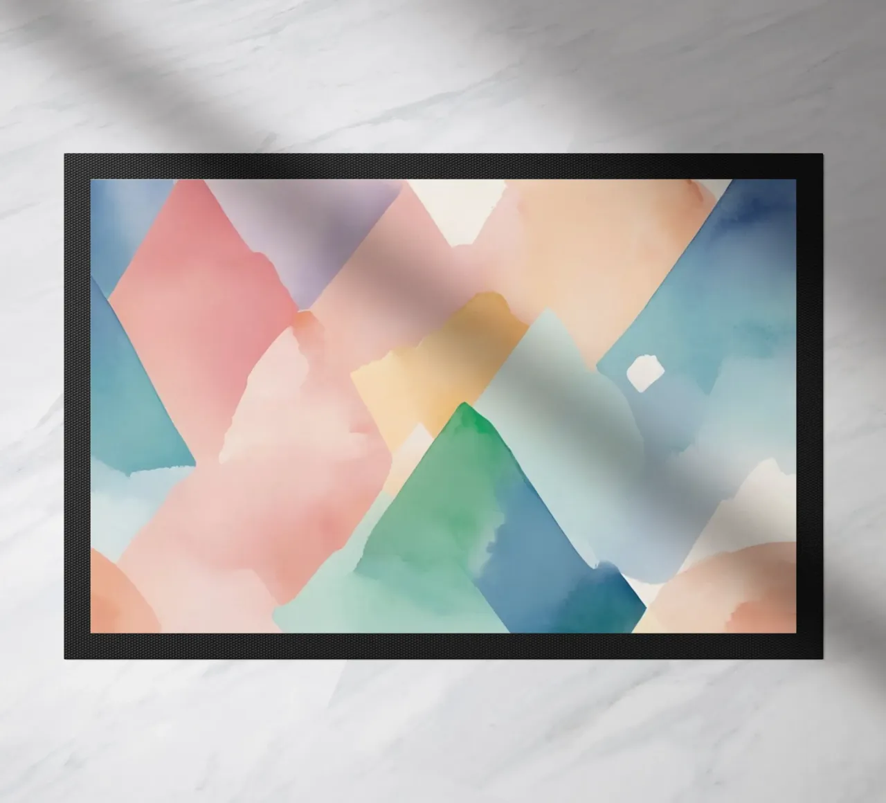 Modello di diamante colorato ad acquerello zerbino da DesignDoodle