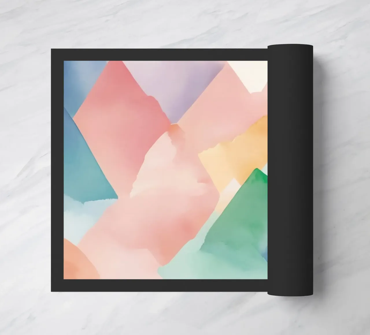 Modello di diamante colorato ad acquerello zerbino da DesignDoodle